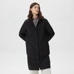 Kadın Kapüşonlu Siyah Mont