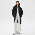 Kadın Kapüşonlu Siyah Mont