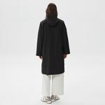 Kadın Kapüşonlu Siyah Mont