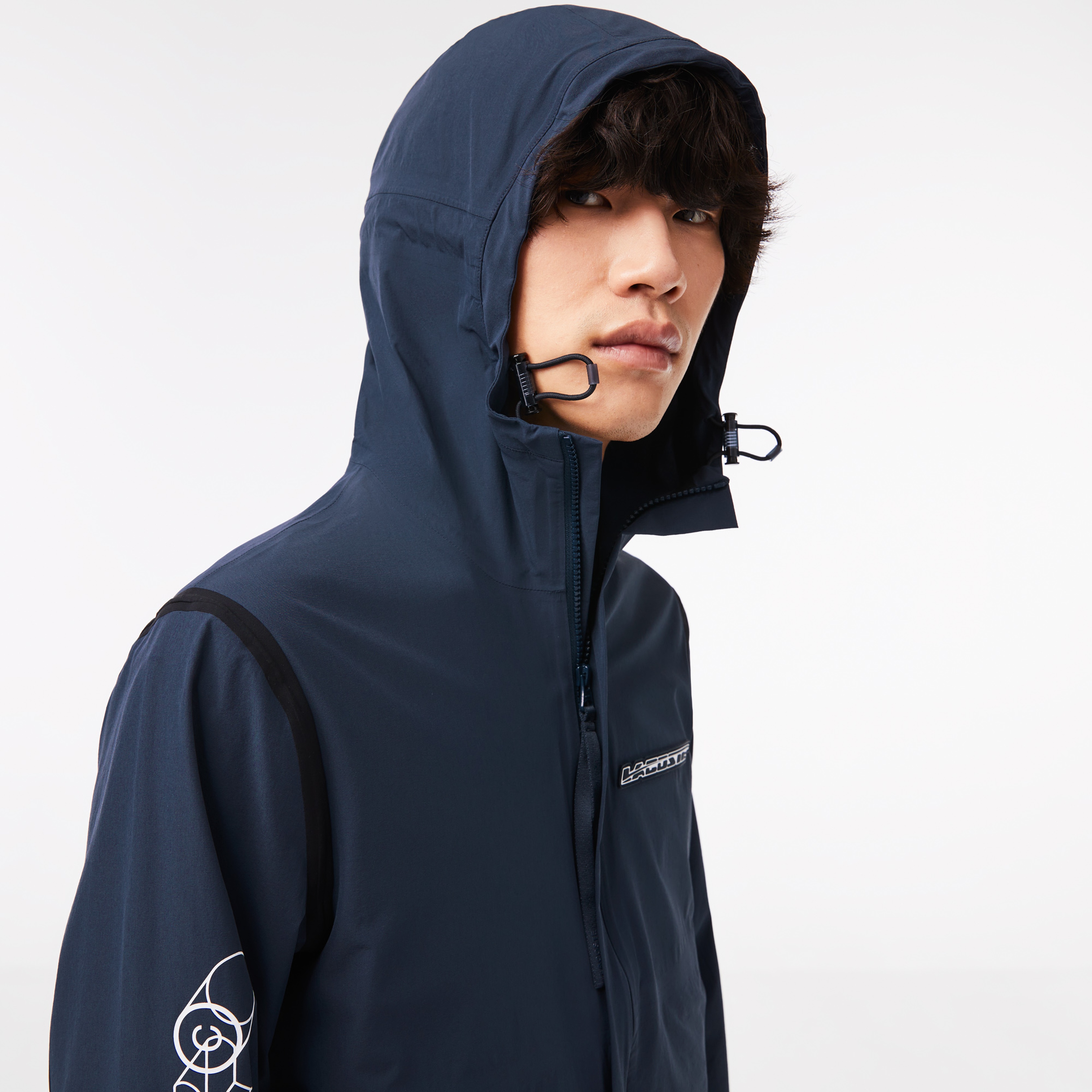 Active Erkek Regular Fit Kapüşonlu Baskılı Lacivert Mont