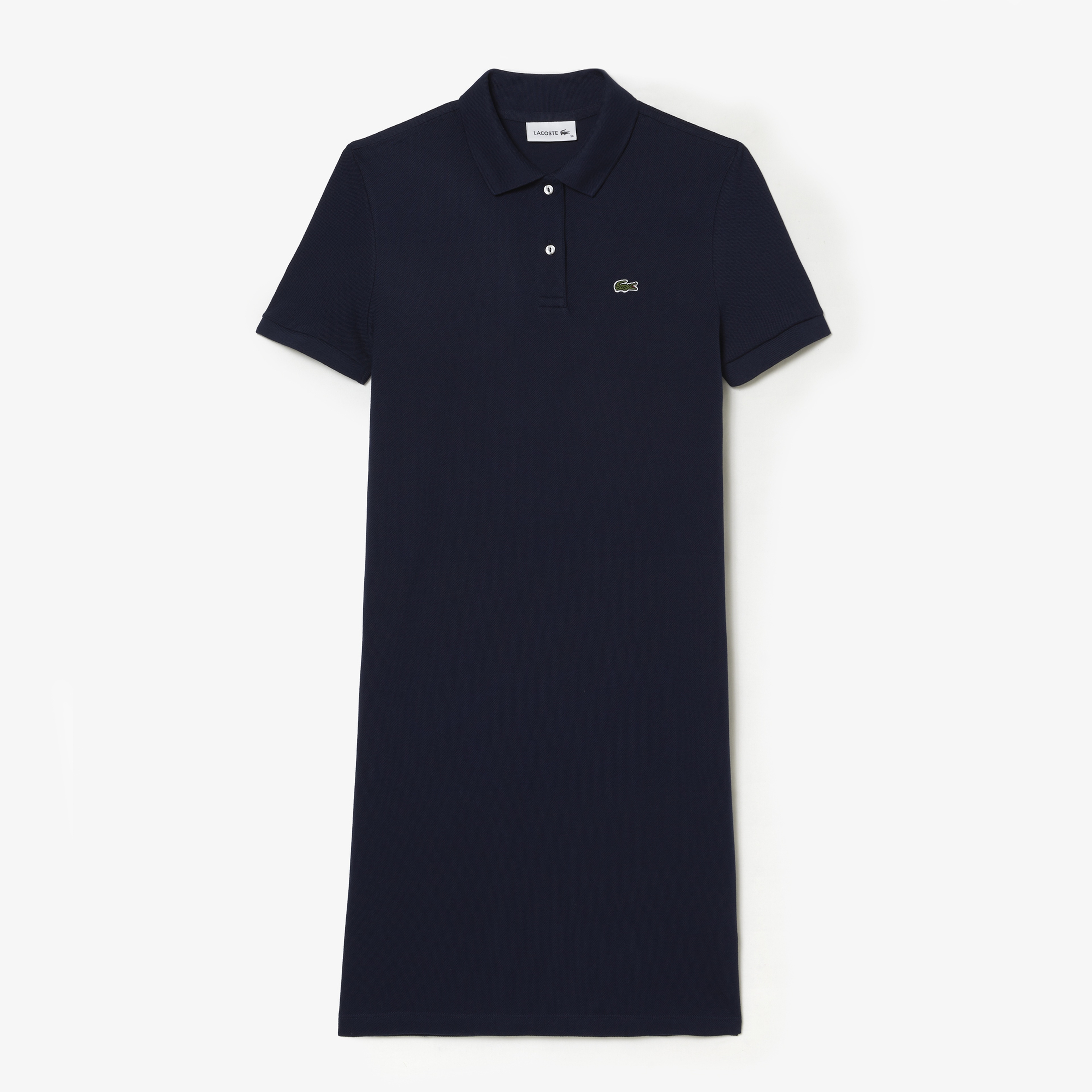 Kadın Straight Fit Polo Yaka Lacivert Elbise