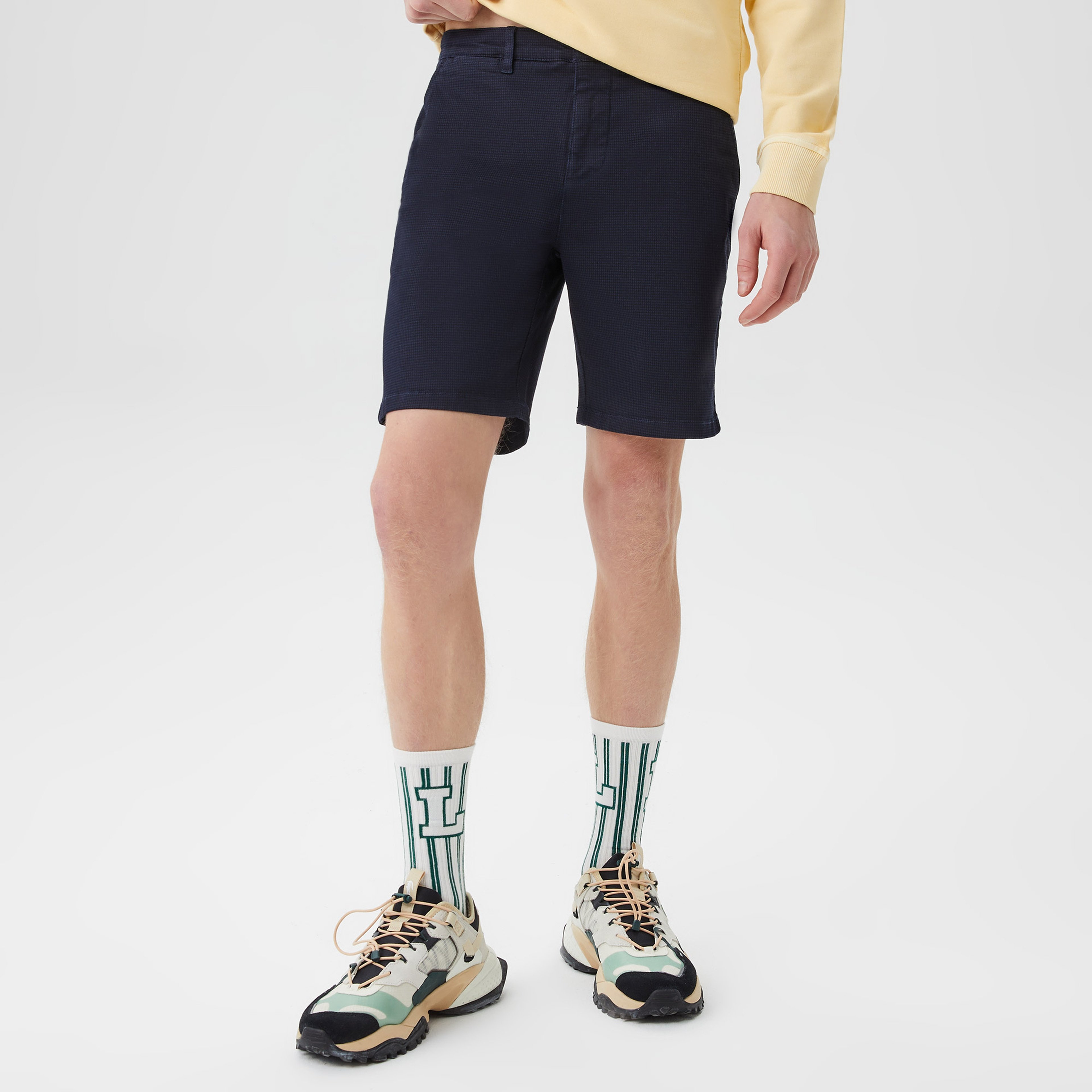 Erkek Slim Fit Lacivert Bermuda