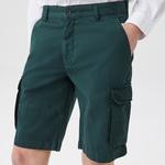 Erkek Regular Fit Yeşil Bermuda