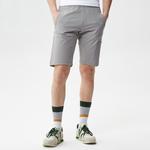 Erkek Slim Fit Gri Bermuda