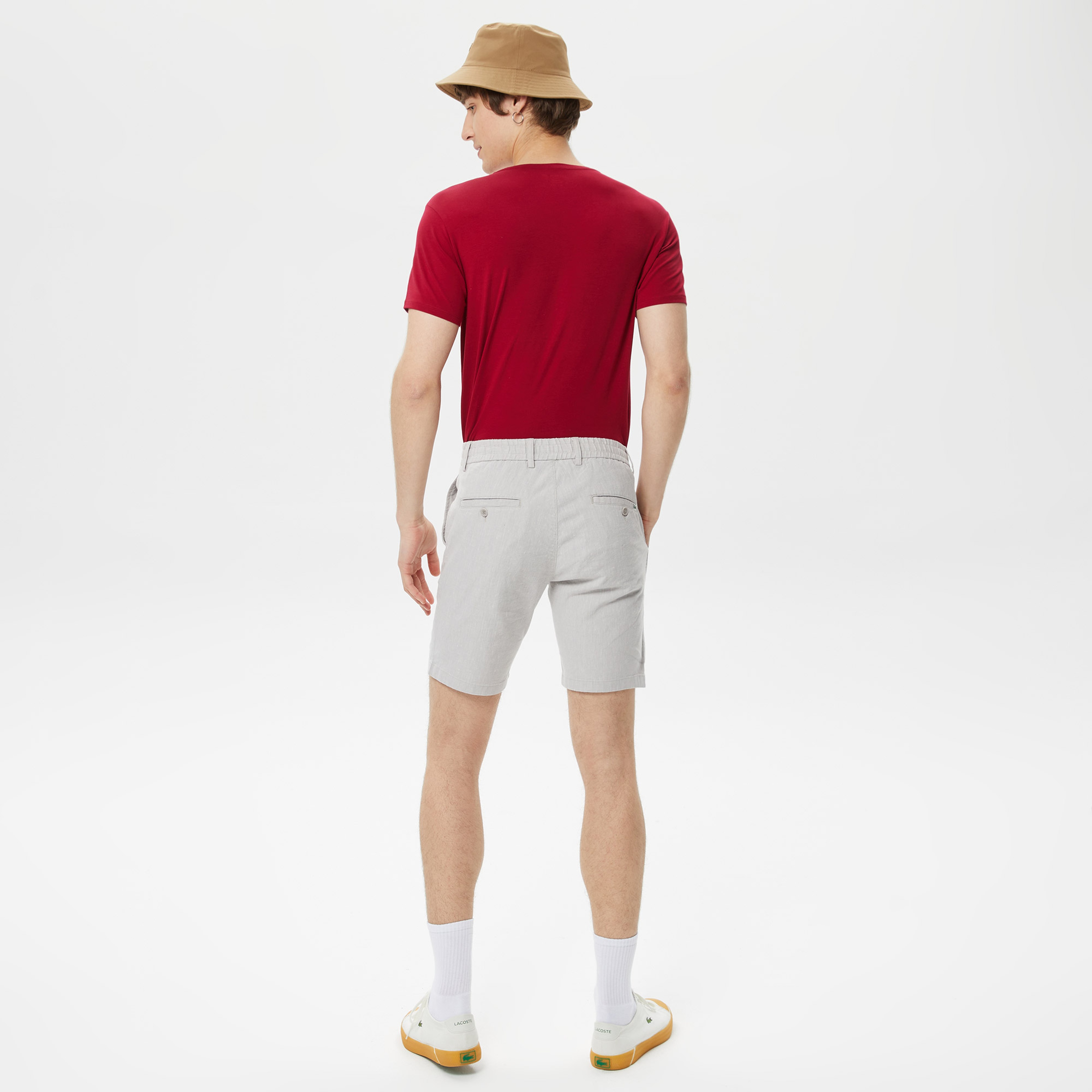 Erkek Regular Fit Gri Bermuda