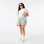Kadın Çizgili Yeşil Bermuda