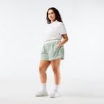 Kadın Çizgili Yeşil Bermuda