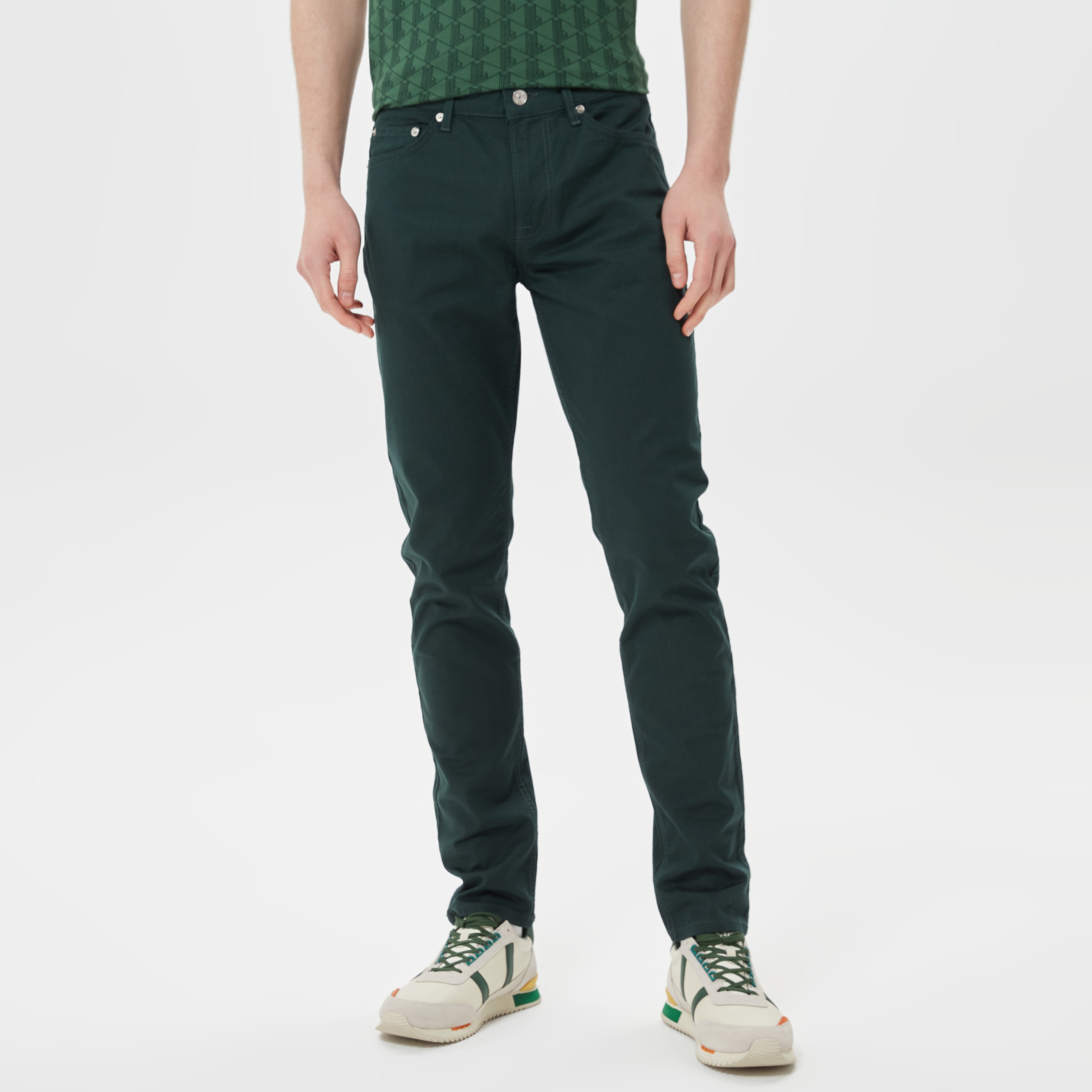 Erkek Slim Fit Yeşil Pantolon