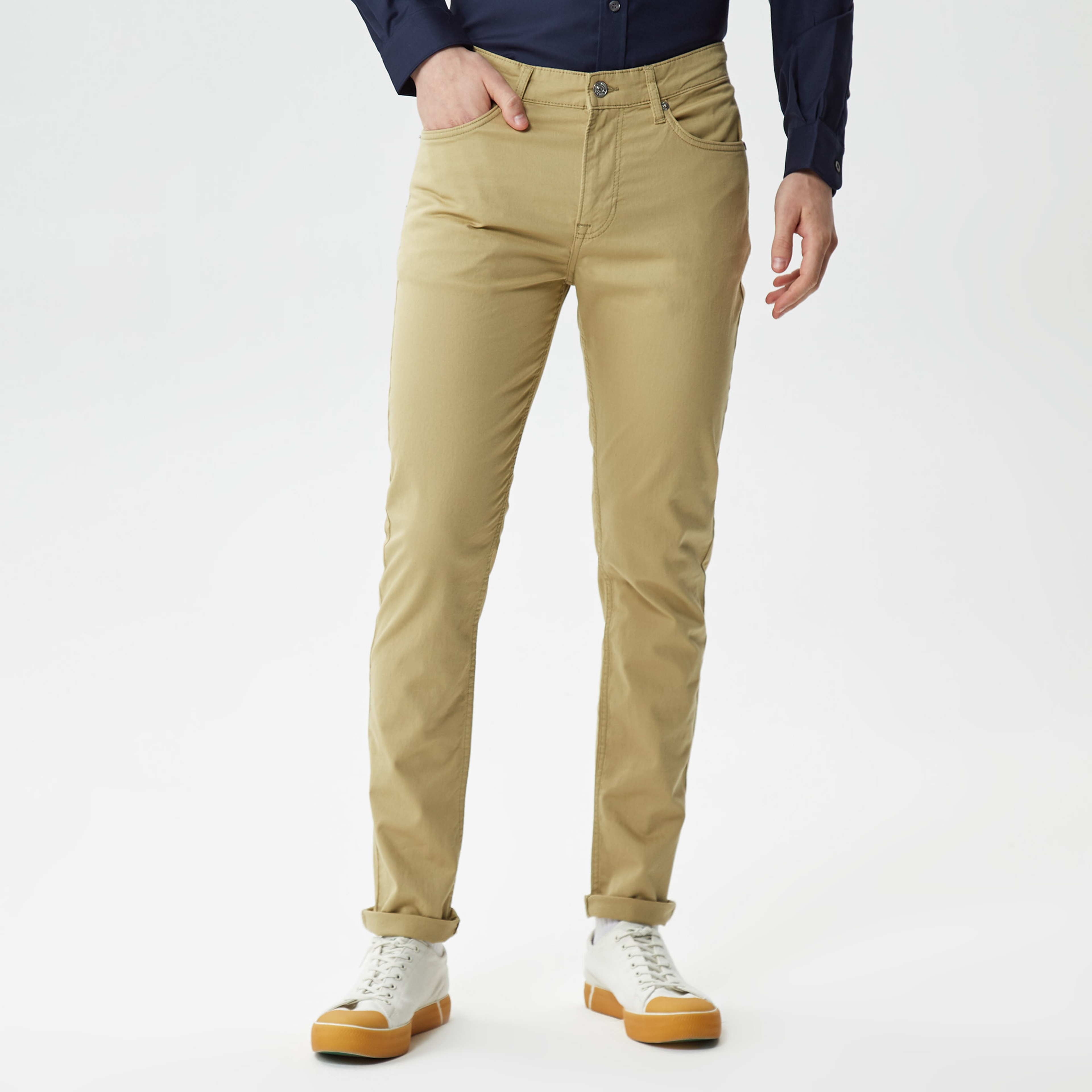 Erkek Slim Fit Bej Pantolon