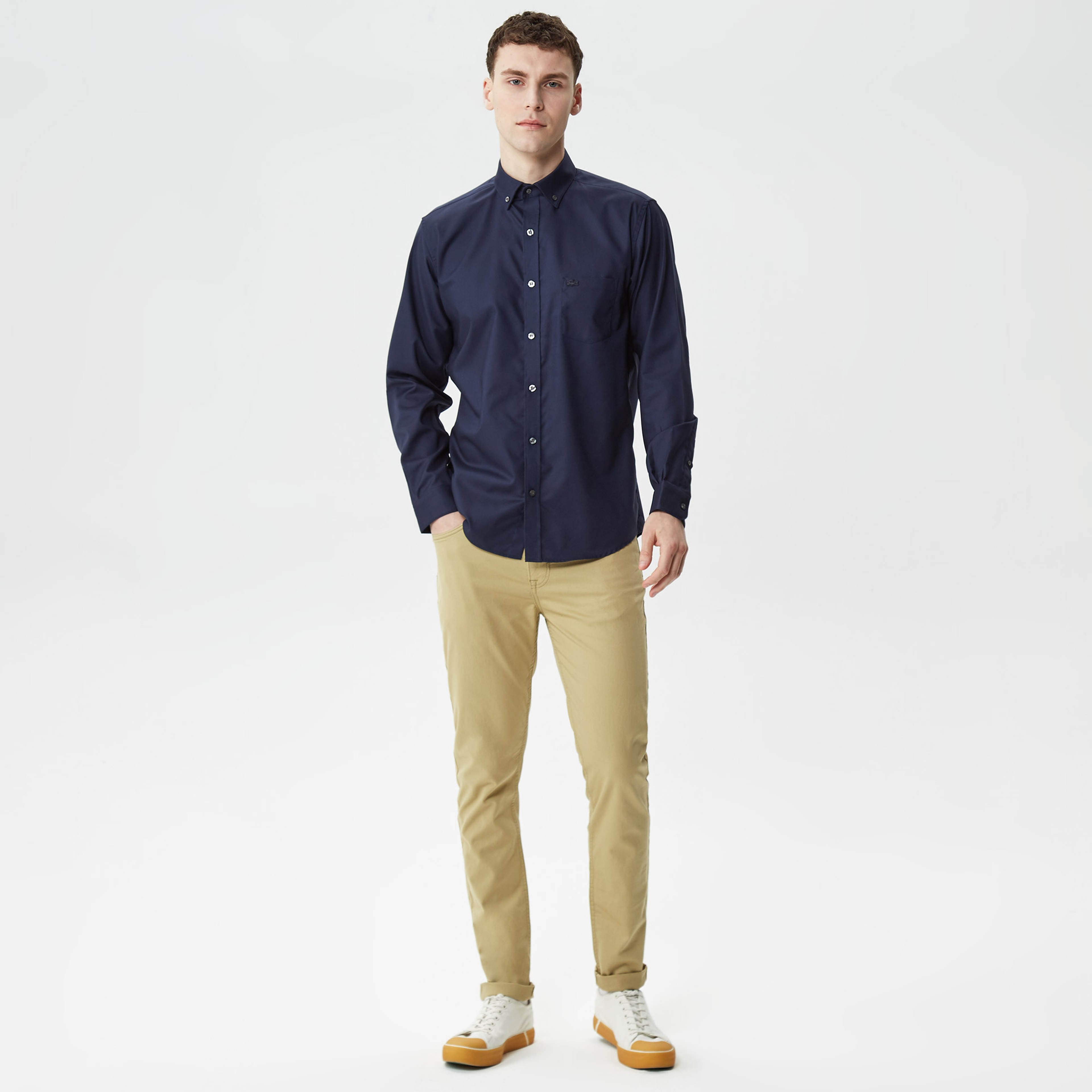 Erkek Slim Fit Bej Pantolon