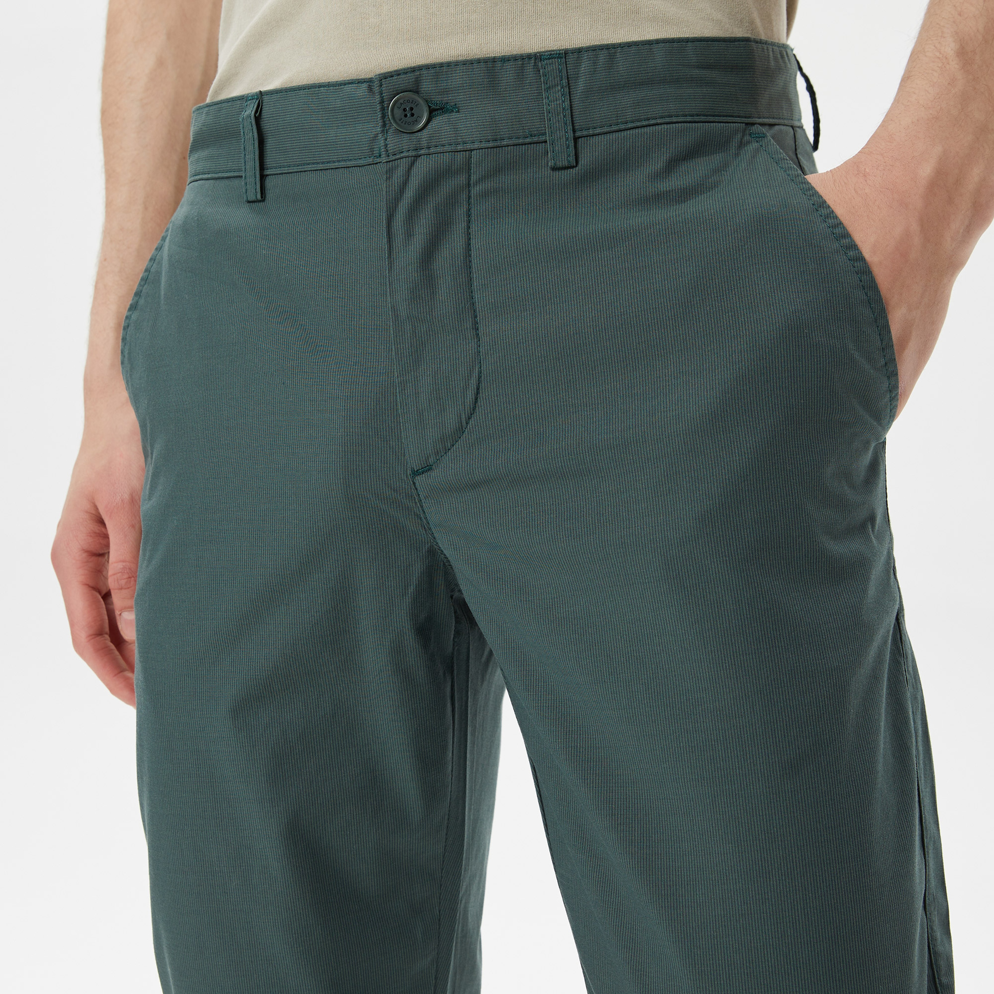 Erkek Slim Fit Yeşil Pantolon