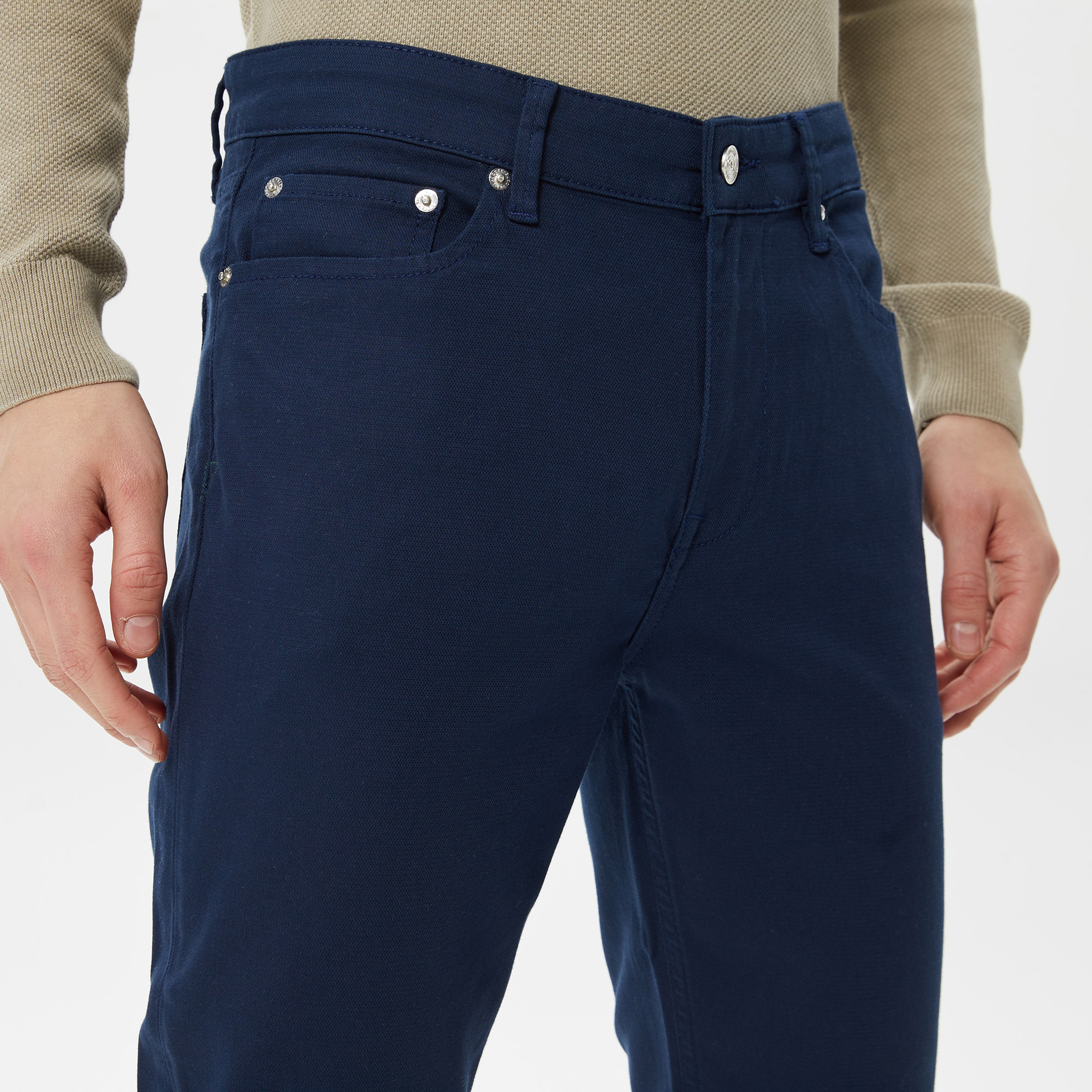 Erkek Slim Fit Lacivert Pantolon