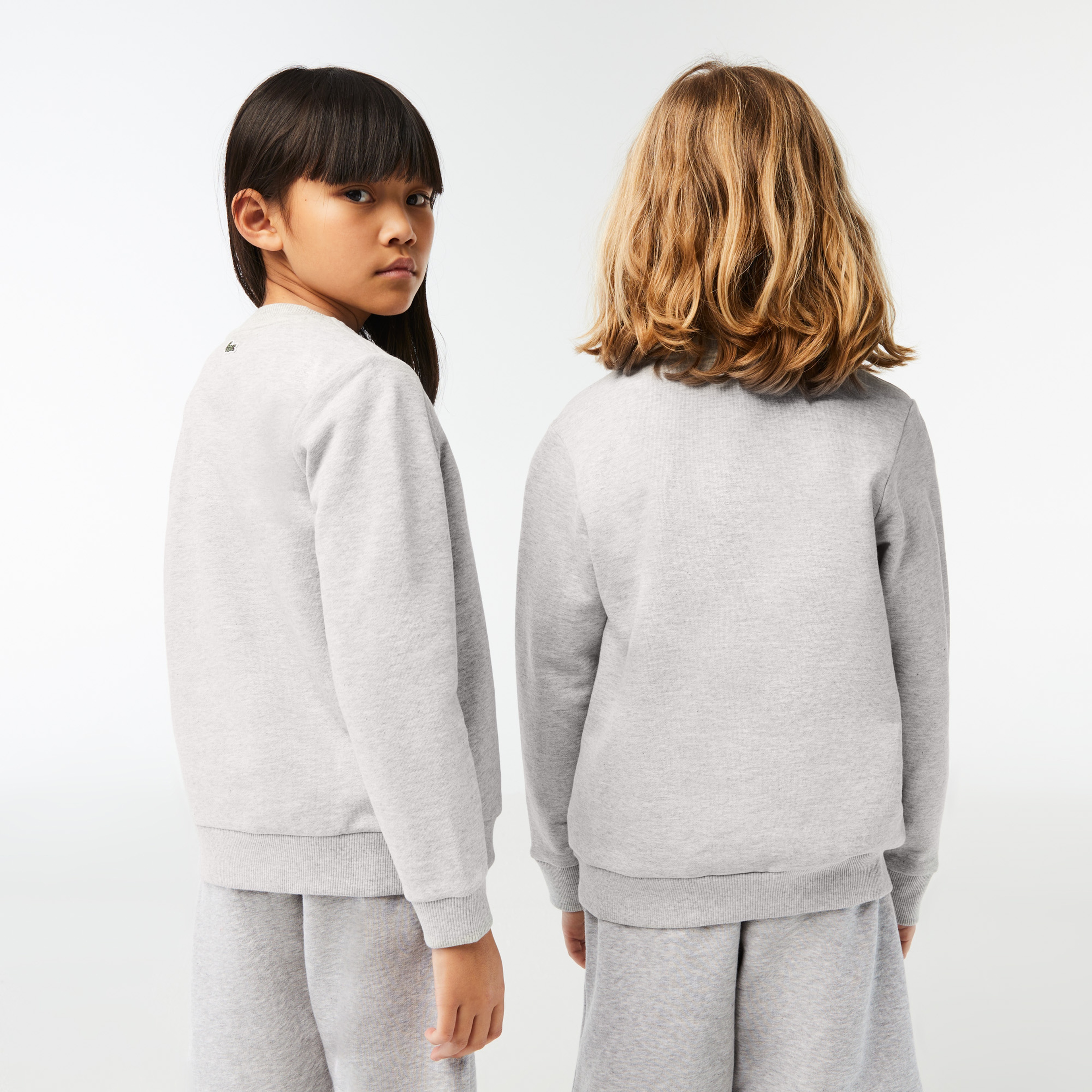 Çocuk Bisiklet Yaka Baskılı Gri Sweatshirt