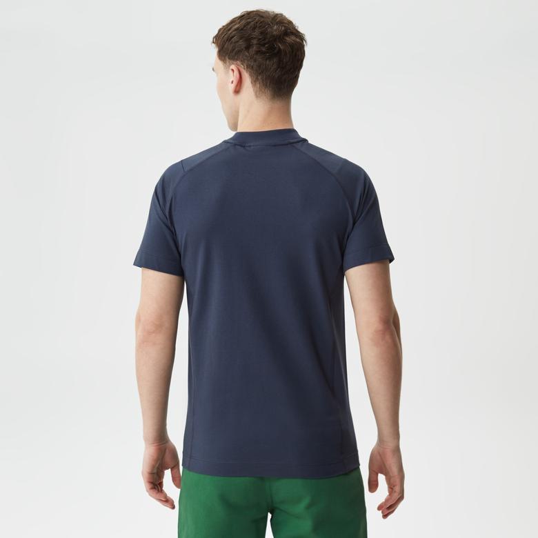Erkek Slim Fit Bisiklet Yaka Oragnik Pamuk Lacivert T-Shirt
