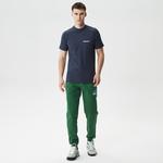 Erkek Slim Fit Bisiklet Yaka Oragnik Pamuk Lacivert T-Shirt