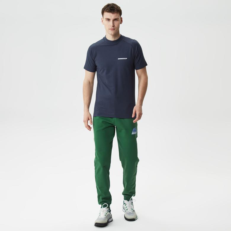 Erkek Slim Fit Bisiklet Yaka Oragnik Pamuk Lacivert T-Shirt