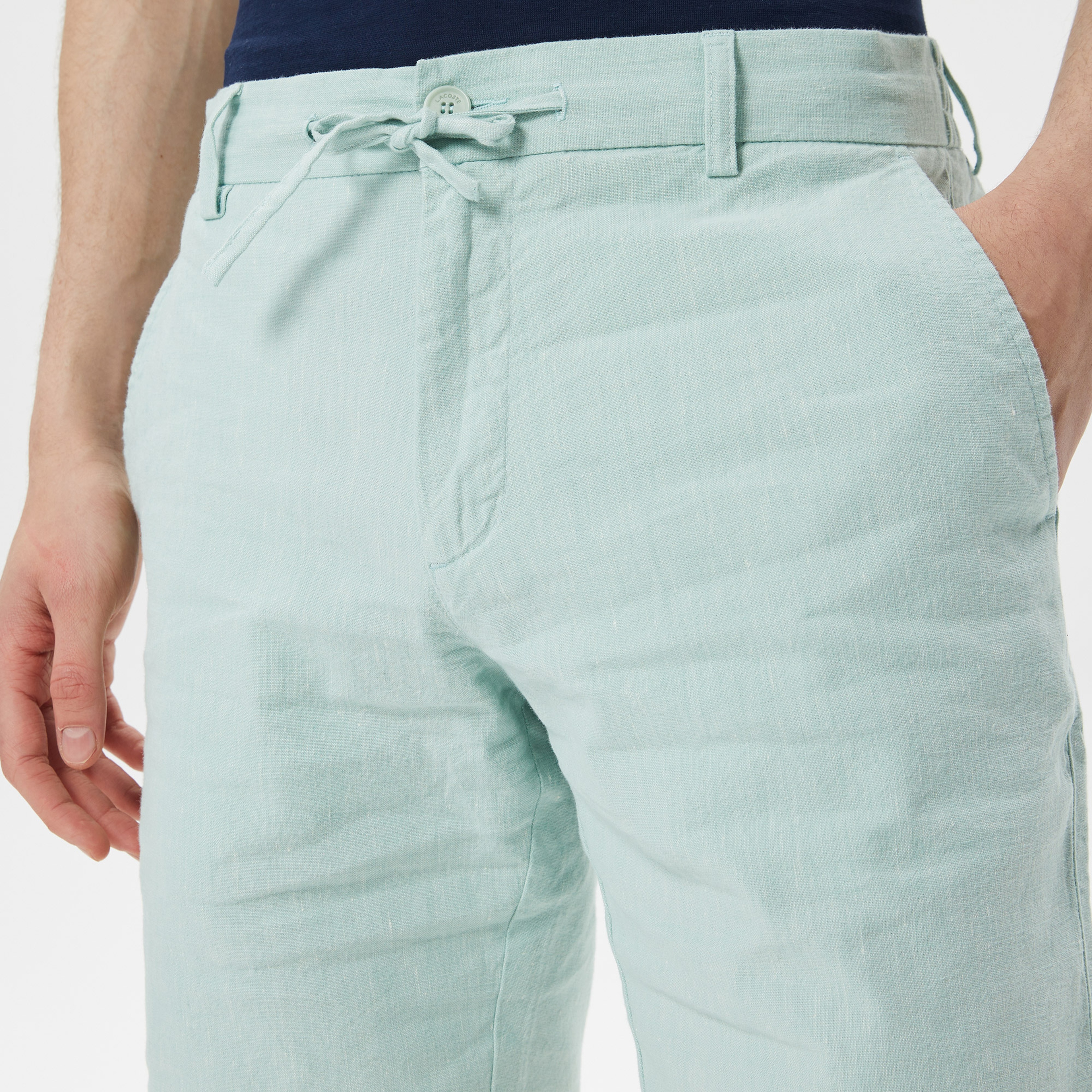 Erkek Regular Fit Mavi Bermuda