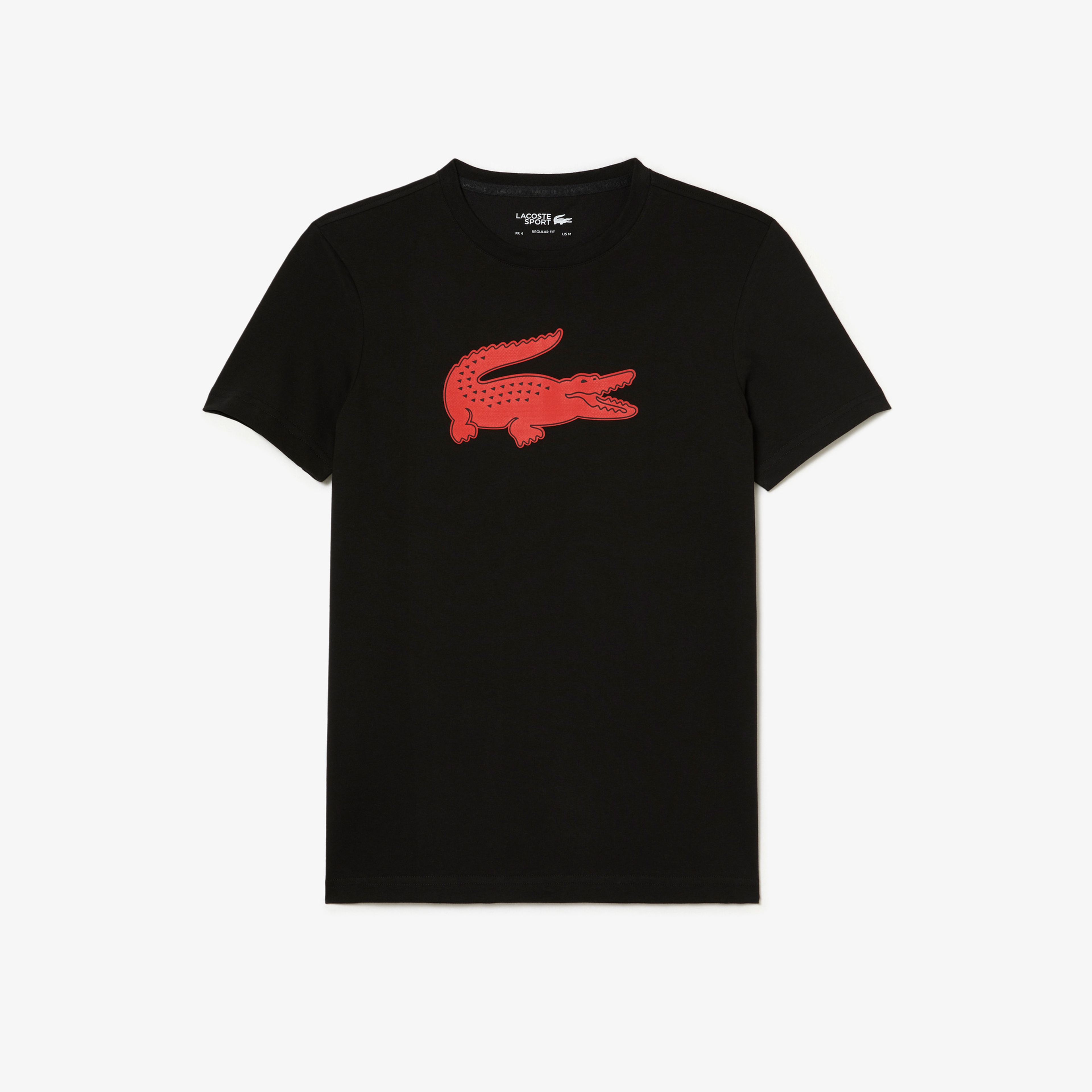 SPORT Erkek Regular Fit Bisiklet Yaka Baskılı Siyah T-Shirt