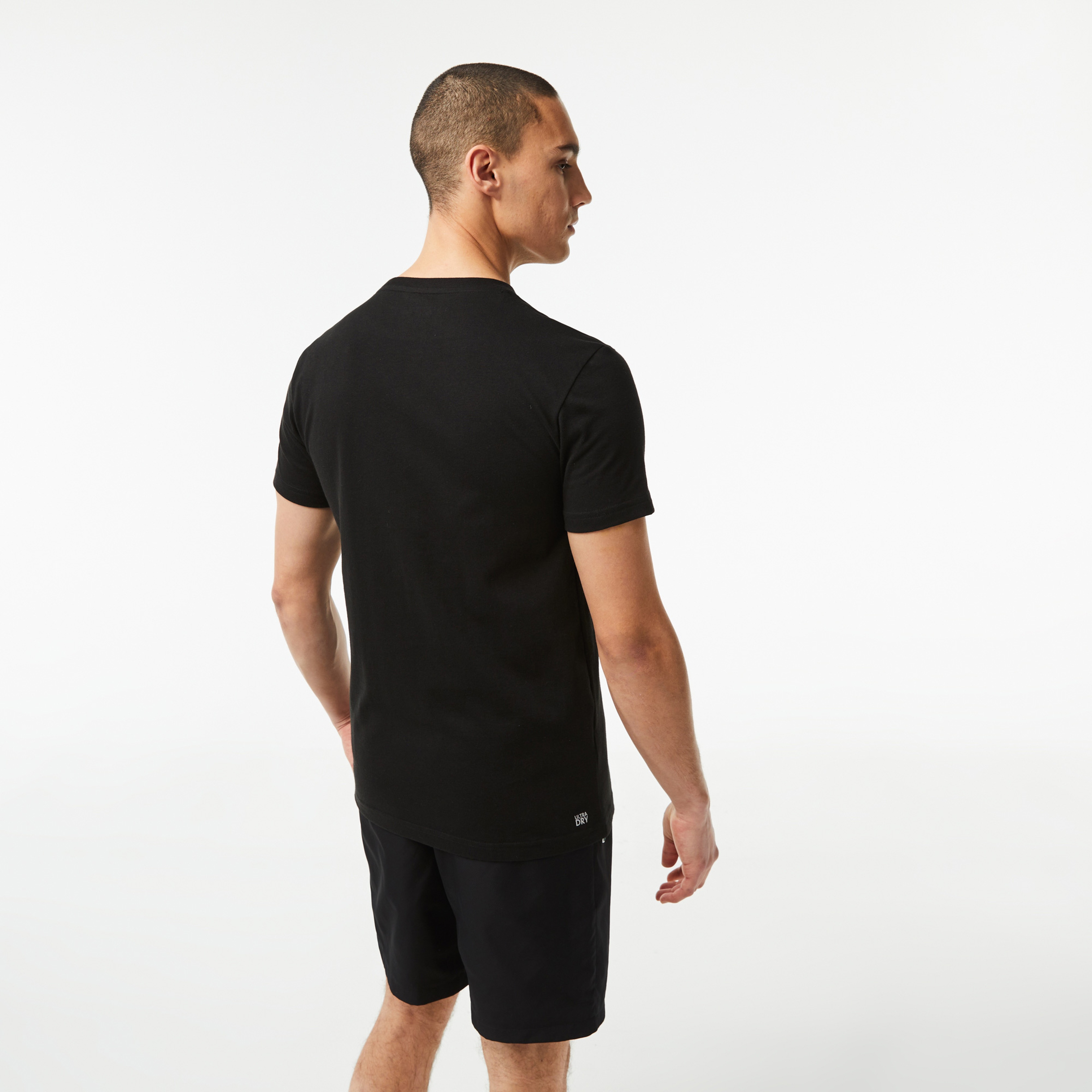 SPORT Erkek Regular Fit Bisiklet Yaka Baskılı Siyah T-Shirt