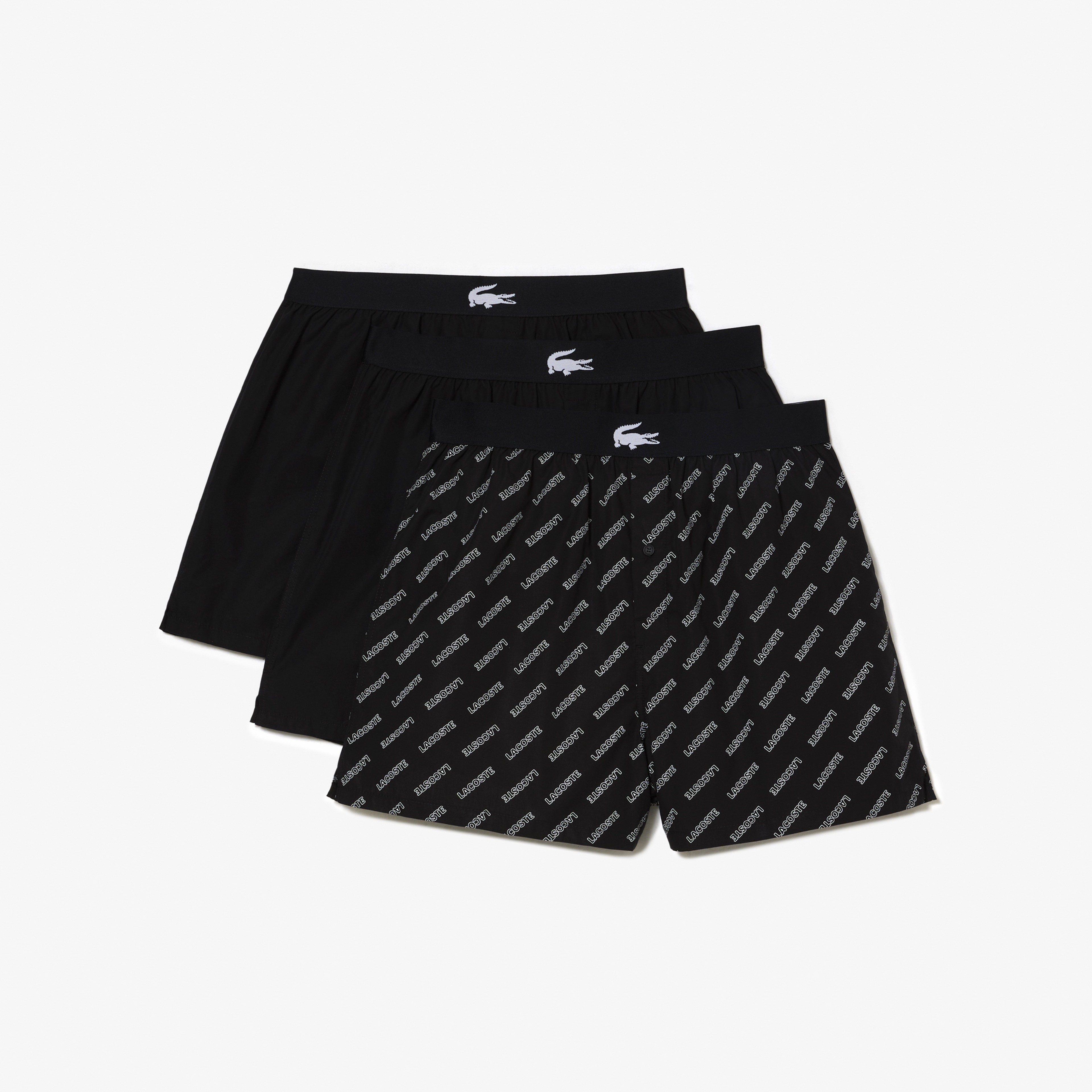 Erkek Desenli 3'lü Siyah Boxer