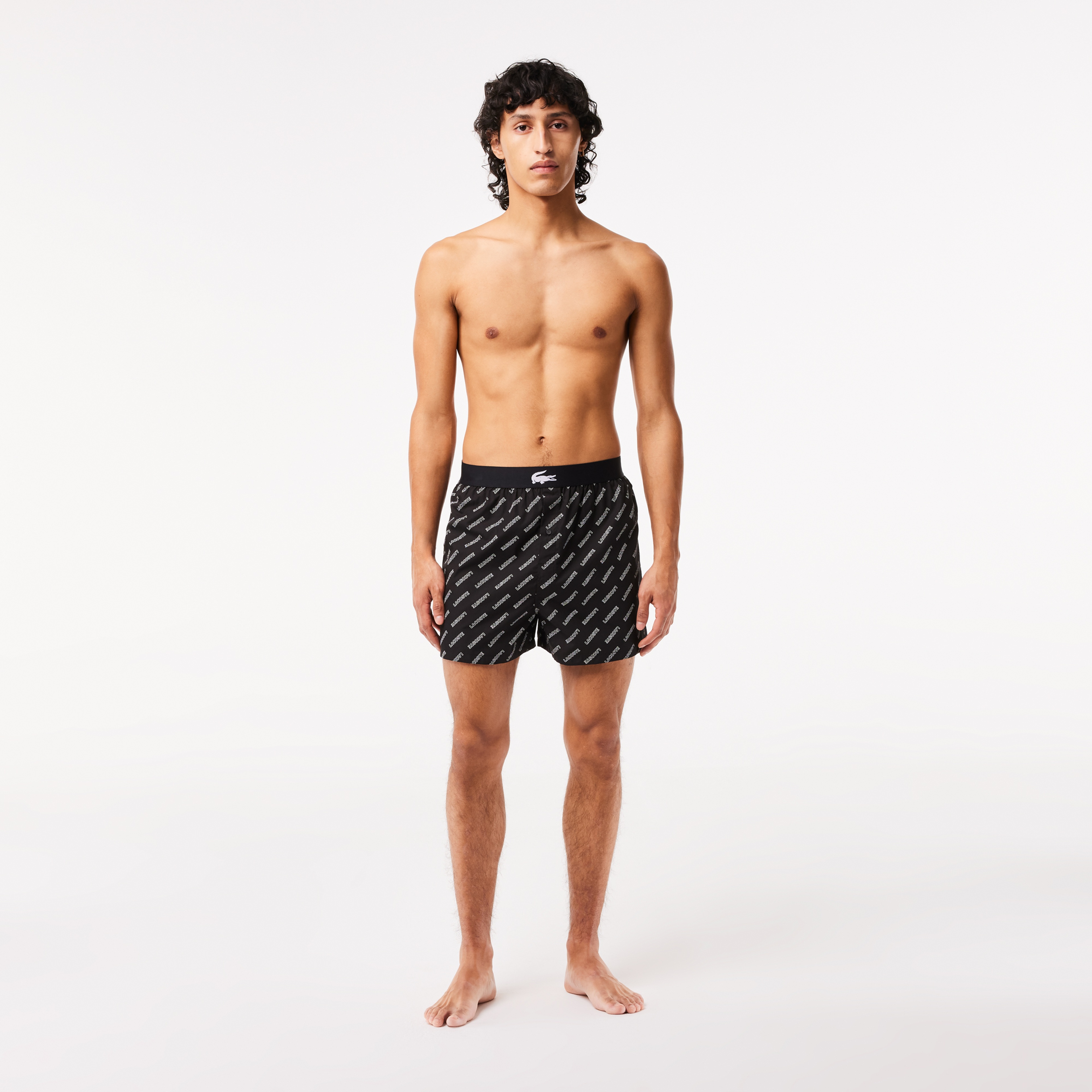 Erkek Desenli 3'lü Siyah Boxer