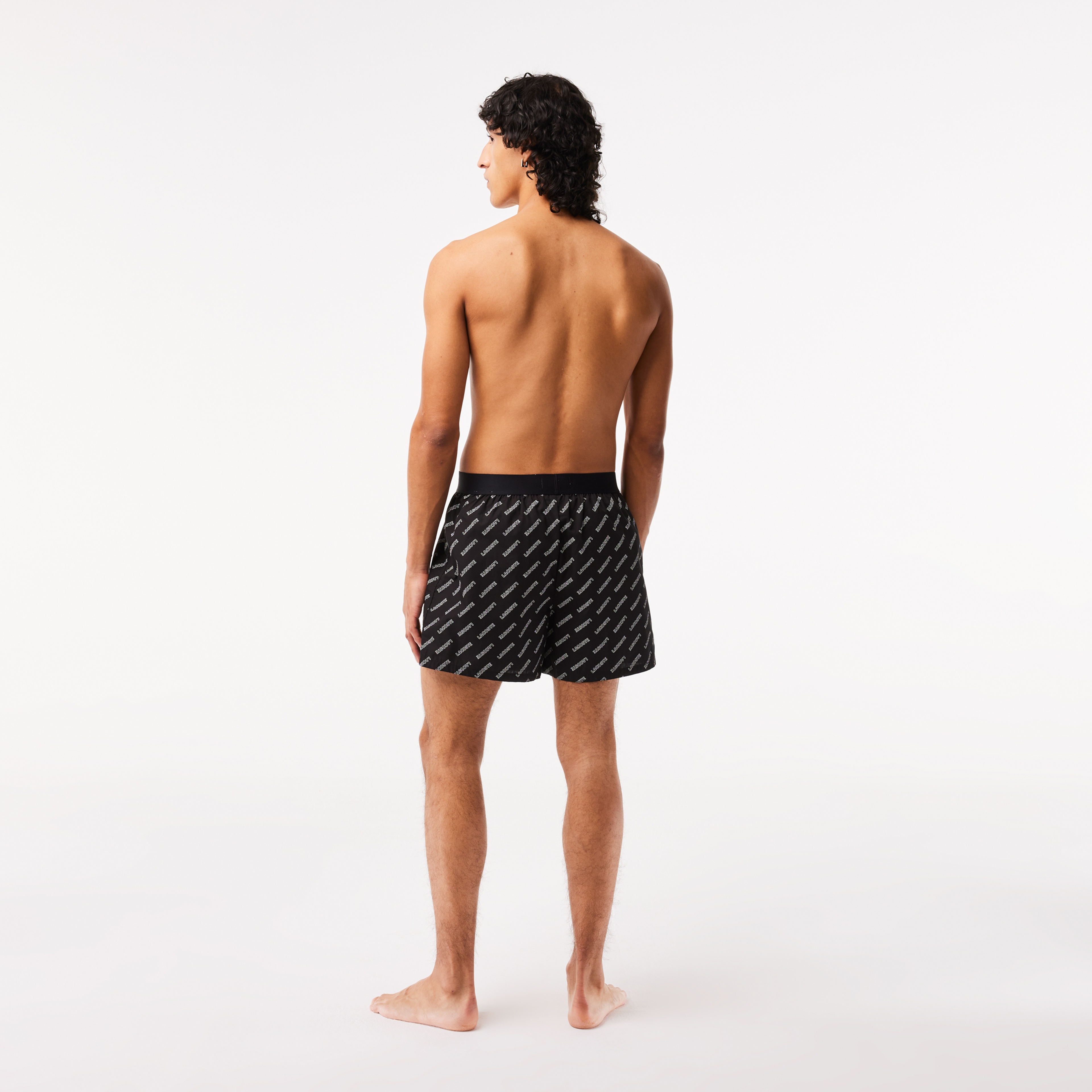 Erkek Desenli 3'lü Siyah Boxer