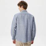 Erkek Relaxed Fit Mavi Gömlek