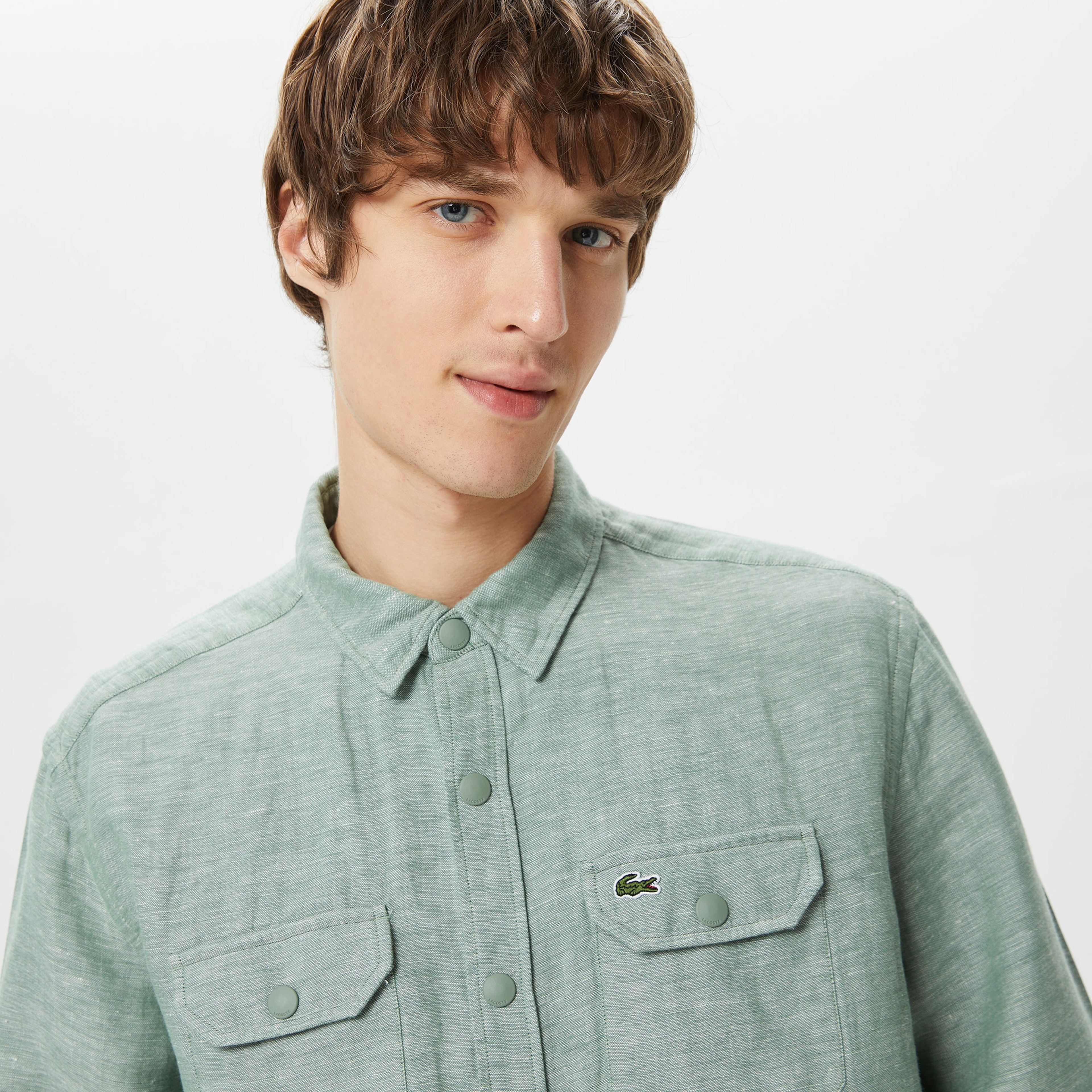 Erkek Relaxed Fit Yeşil Gömlek