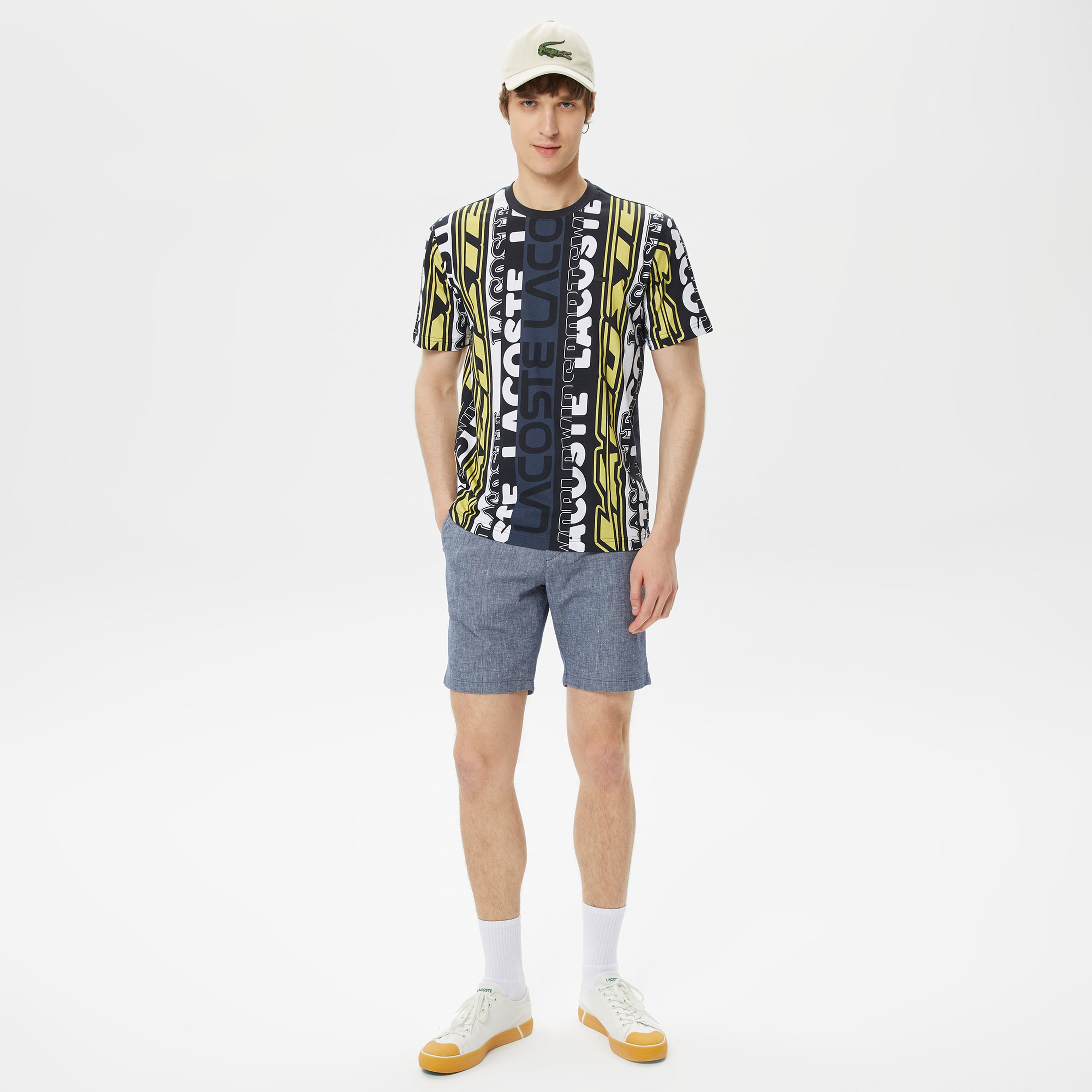 Erkek Regular Fit Bisiklet Yaka Baskılı Siyah T-Shirt