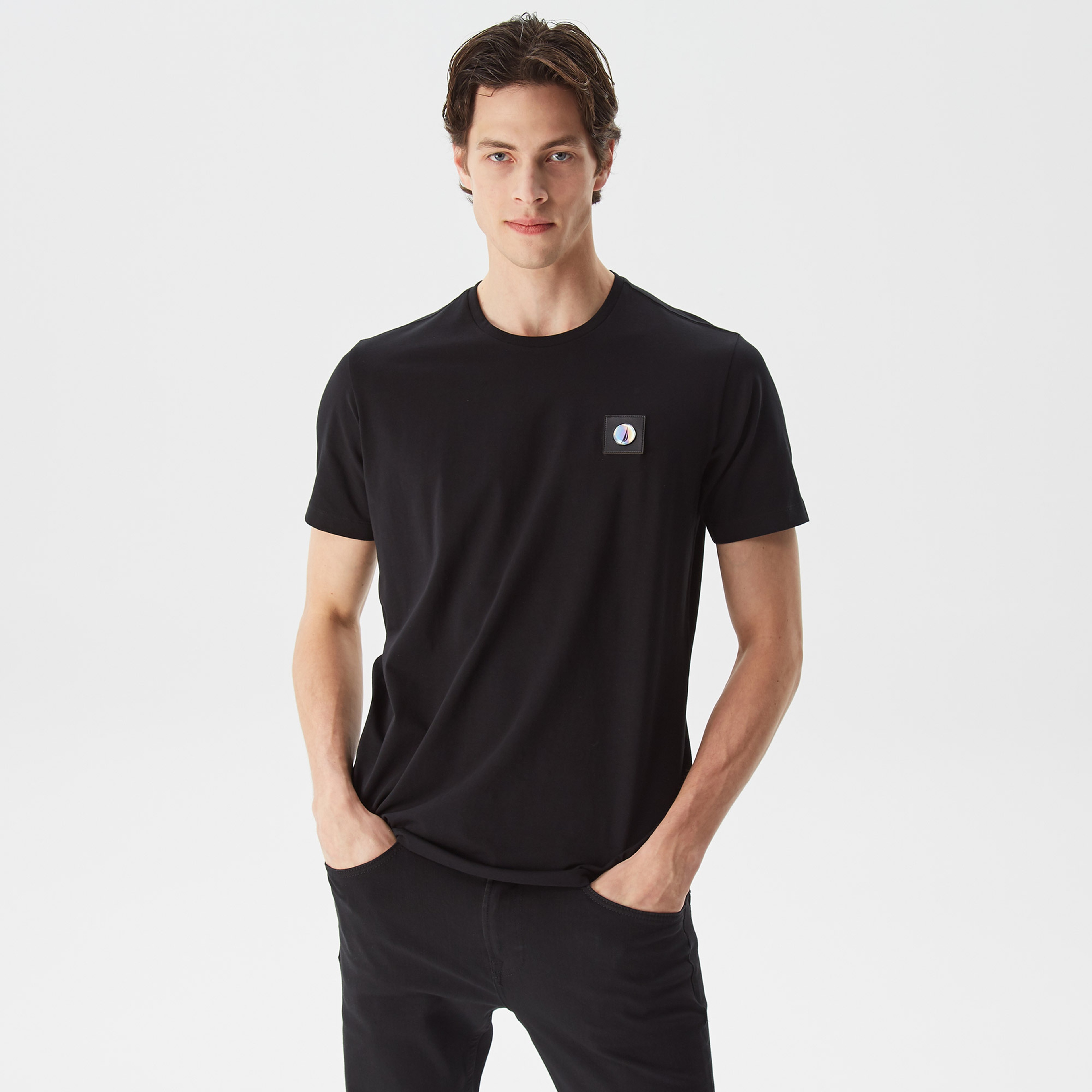 Nautica Erkek Siyah Standart Fit T-Shirt