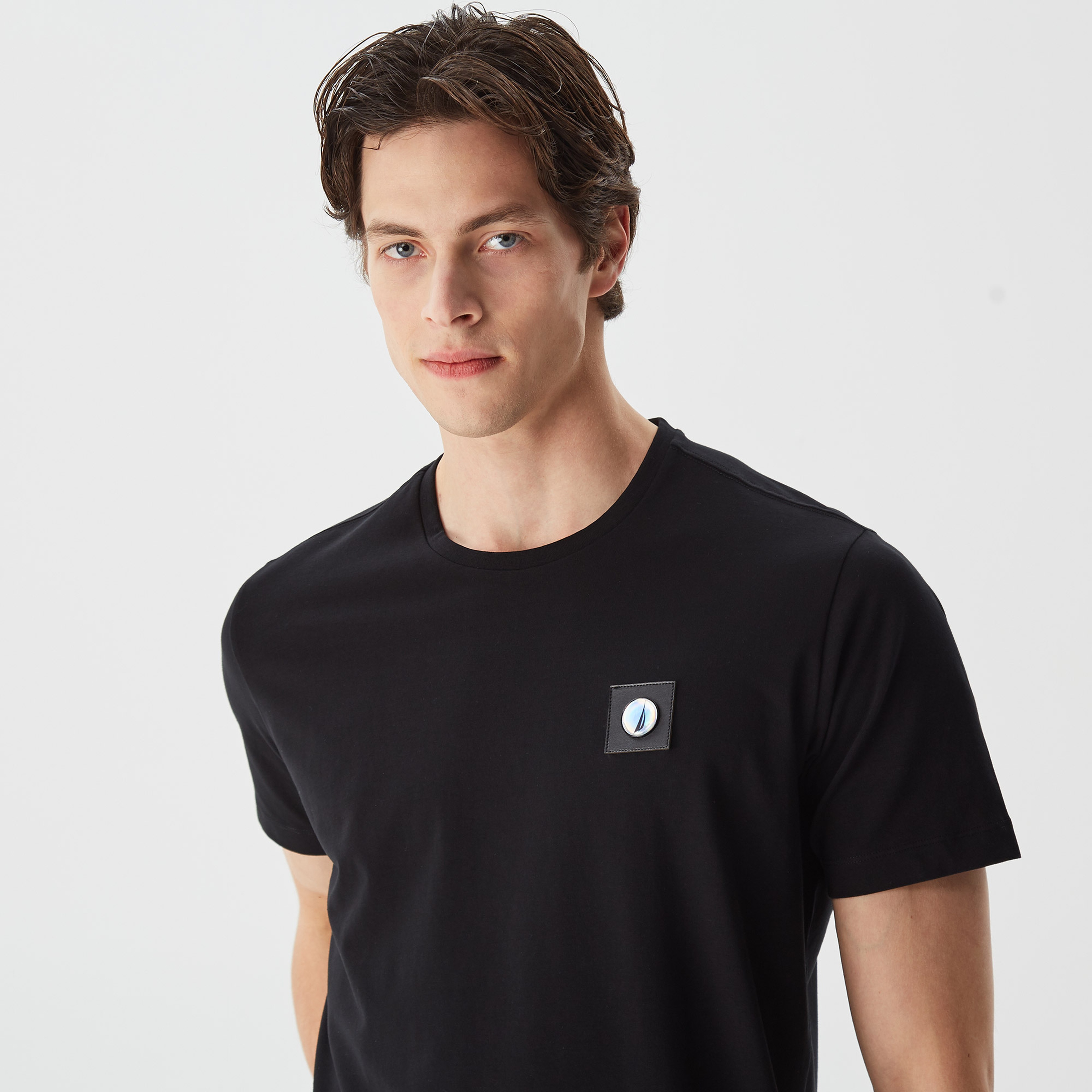 Nautica Erkek Siyah Standart Fit T-Shirt