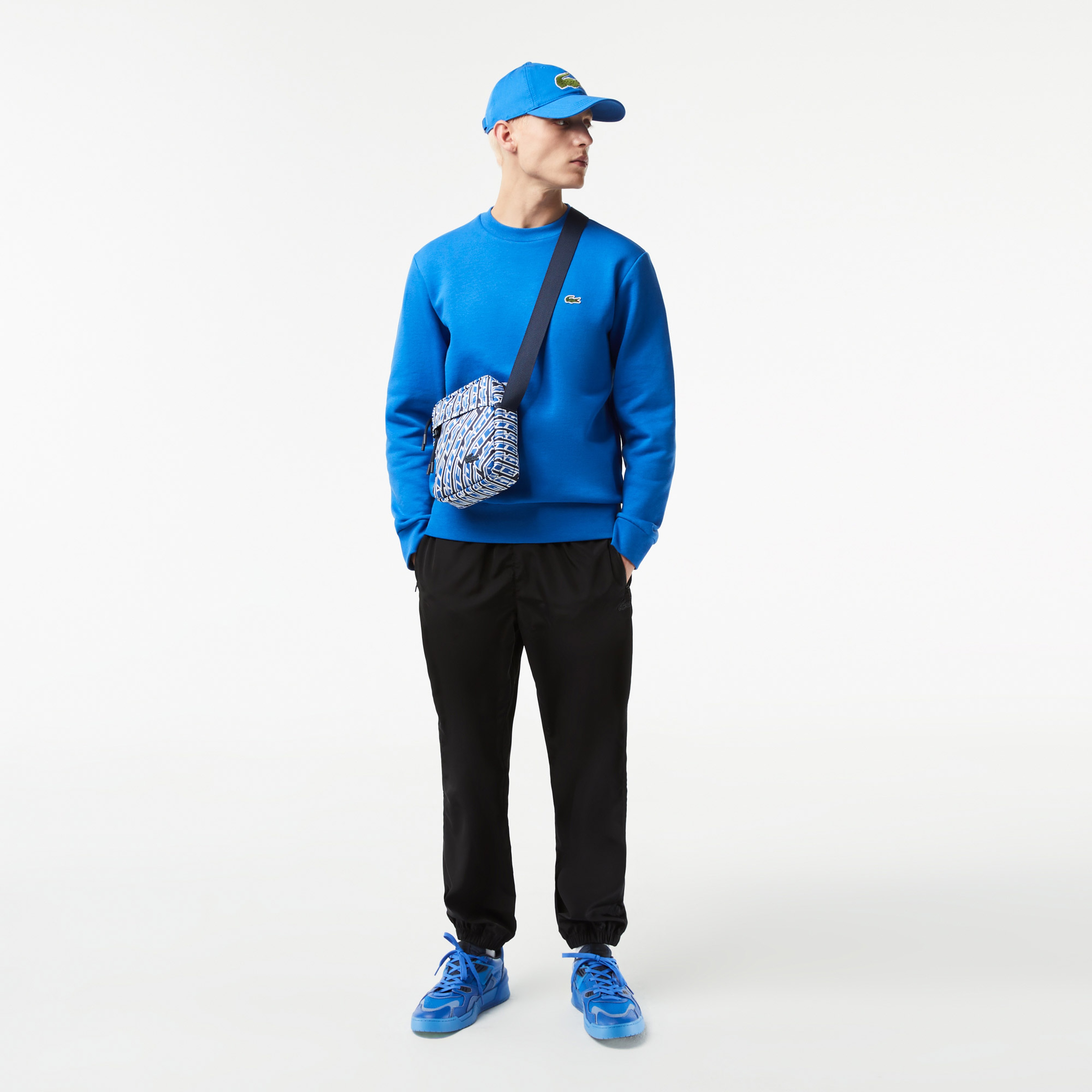 Erkek Baskılı Mavi Postacı Çantası