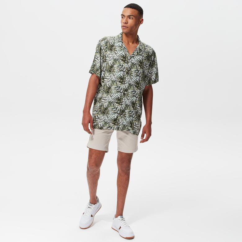 Nautica Erkek Yeşil Classic Fit Kısa Kollu Gömlek