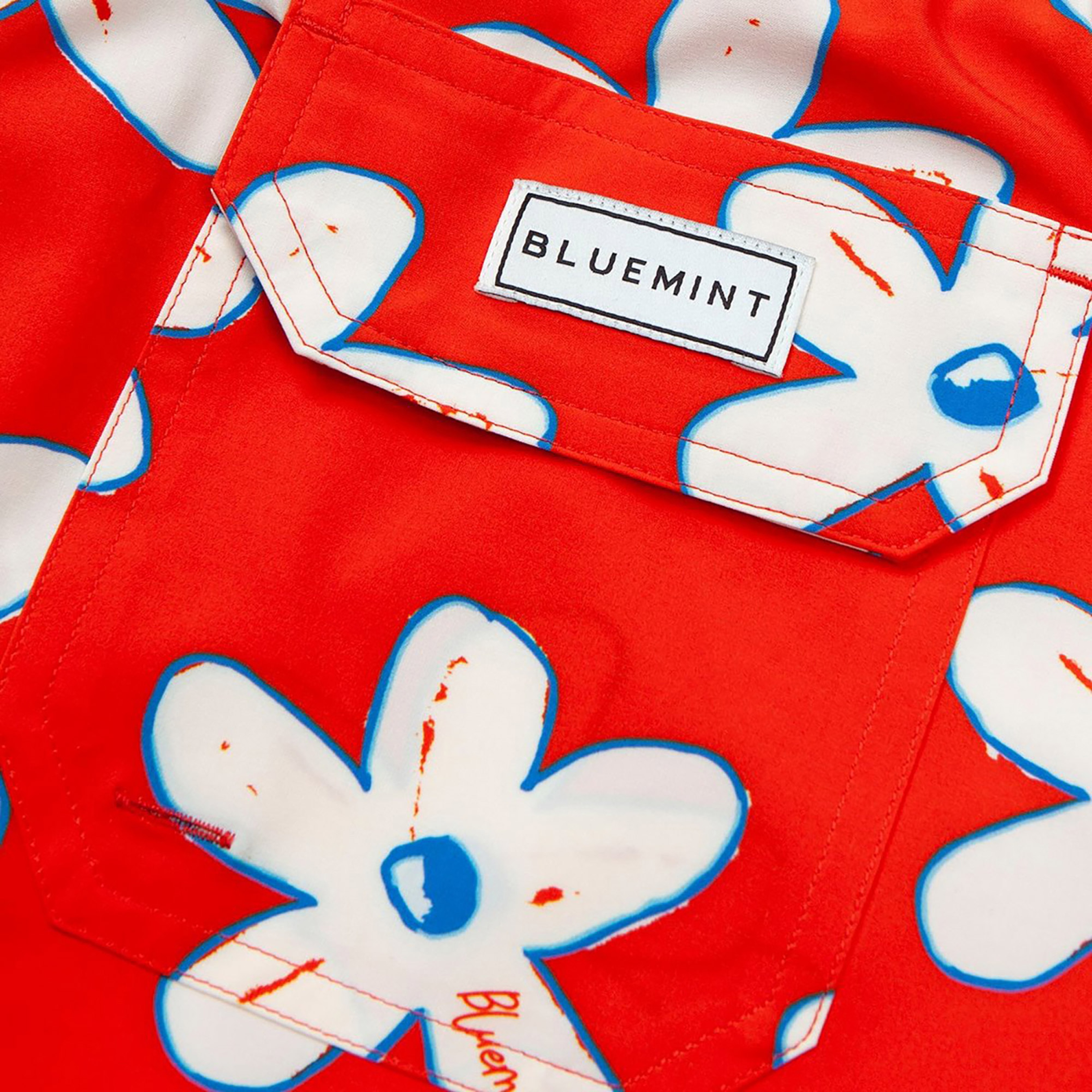 Bluemint Arthus Stretch Erkek Magenta Daisy Mayo Şort