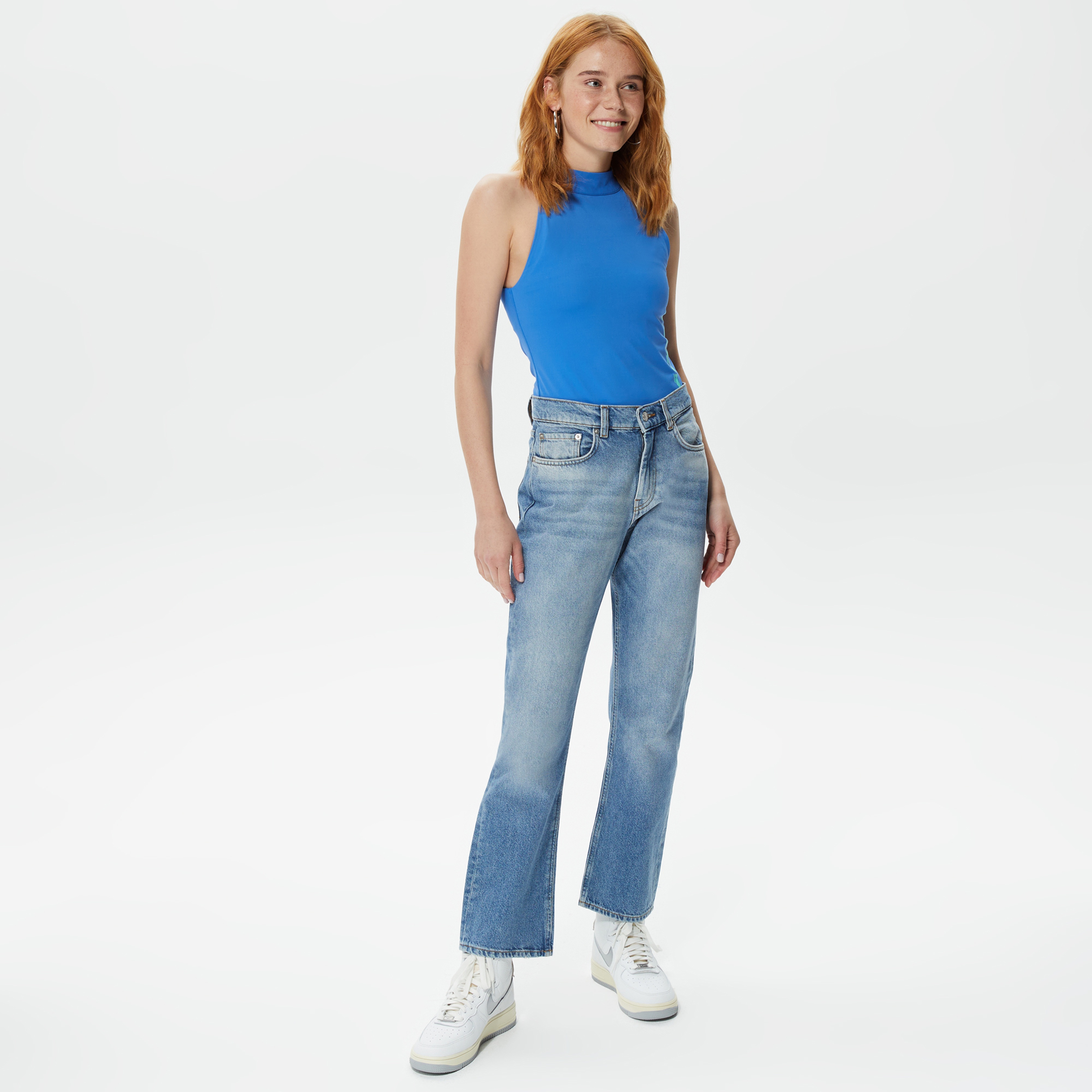 Lacoste House of SuperStep X Lacoste Kadın Mavi Mayo