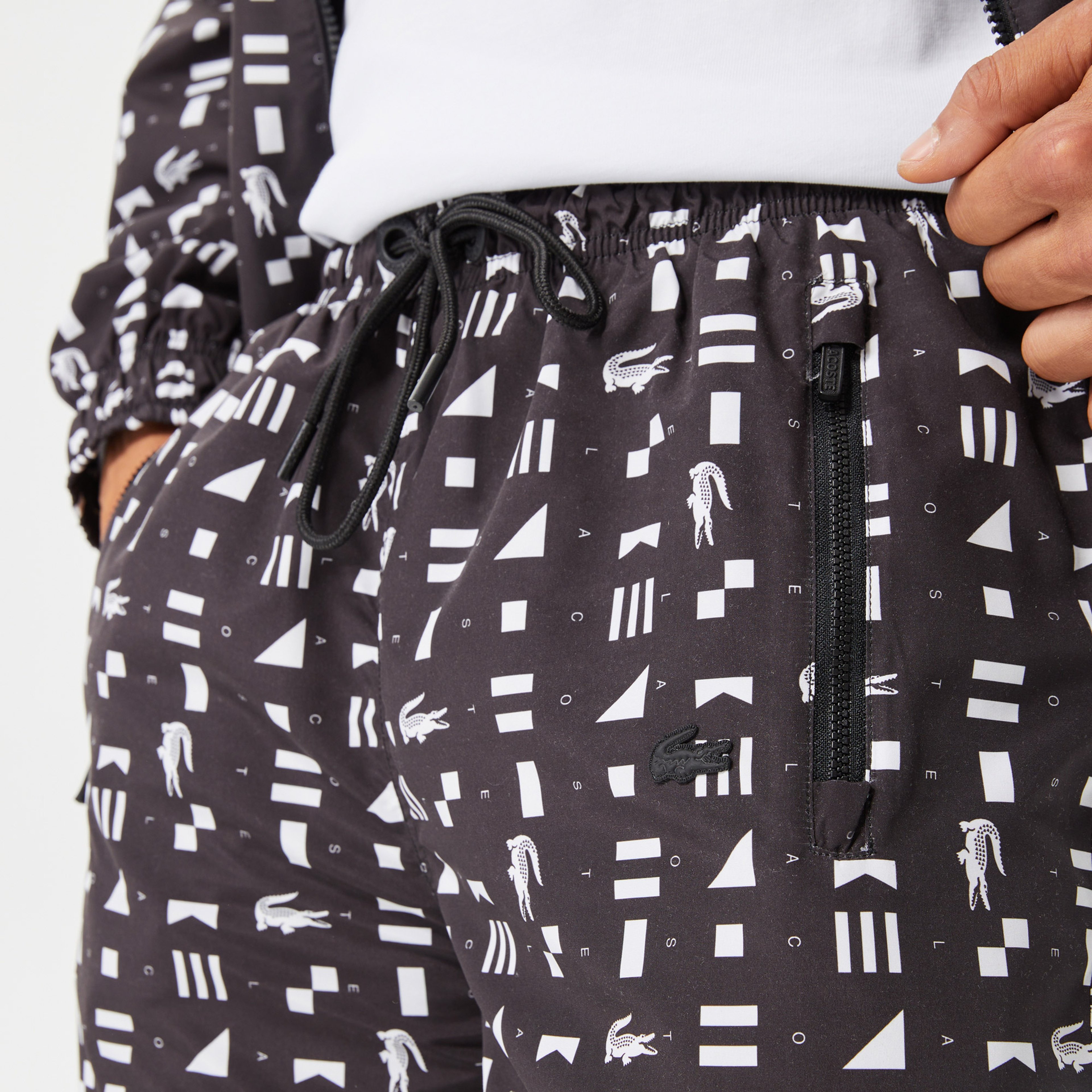 Lacoste House of SuperStep X Lacoste Erkek Siyah Eşofman Altı