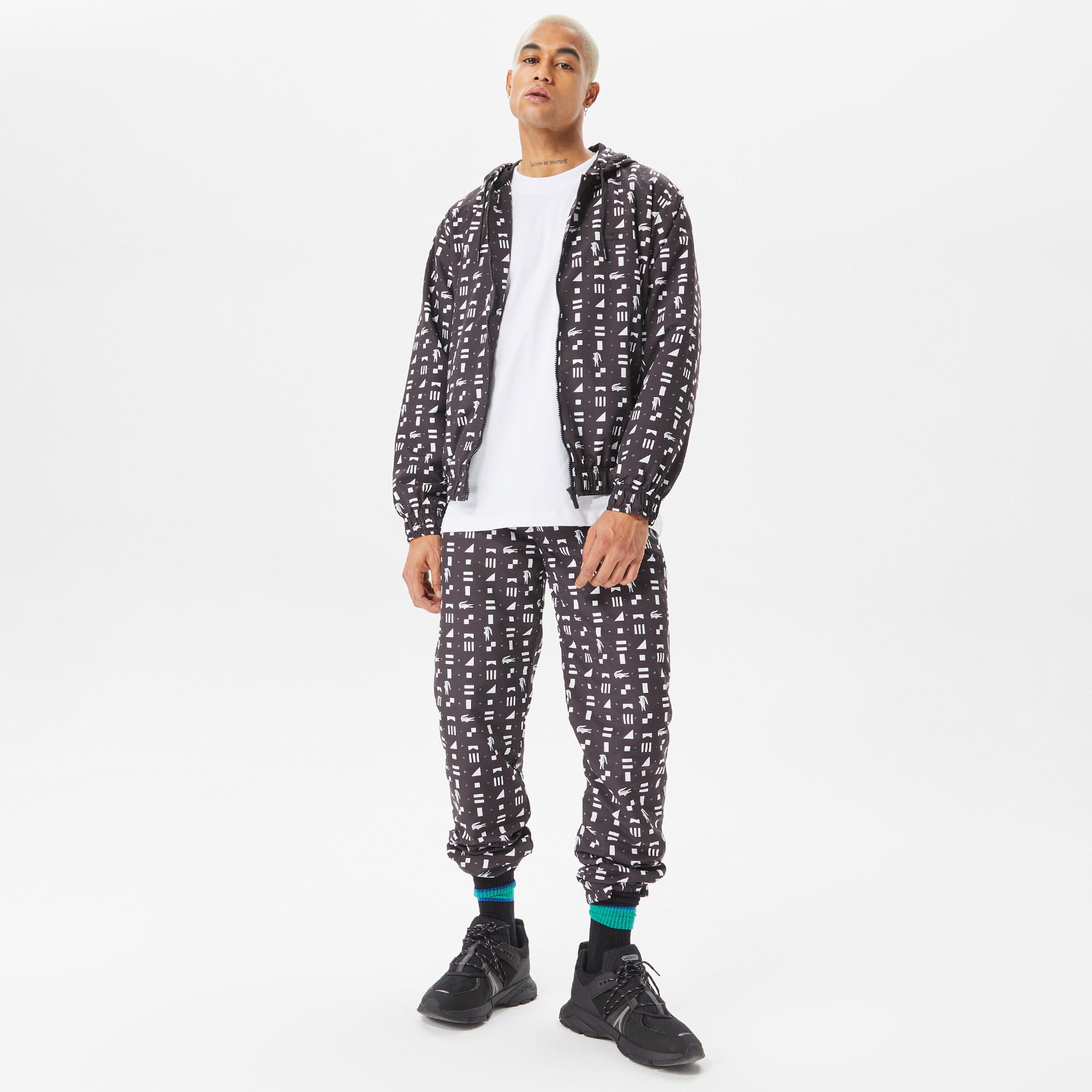 Lacoste House of SuperStep X Lacoste Erkek Siyah Eşofman Altı