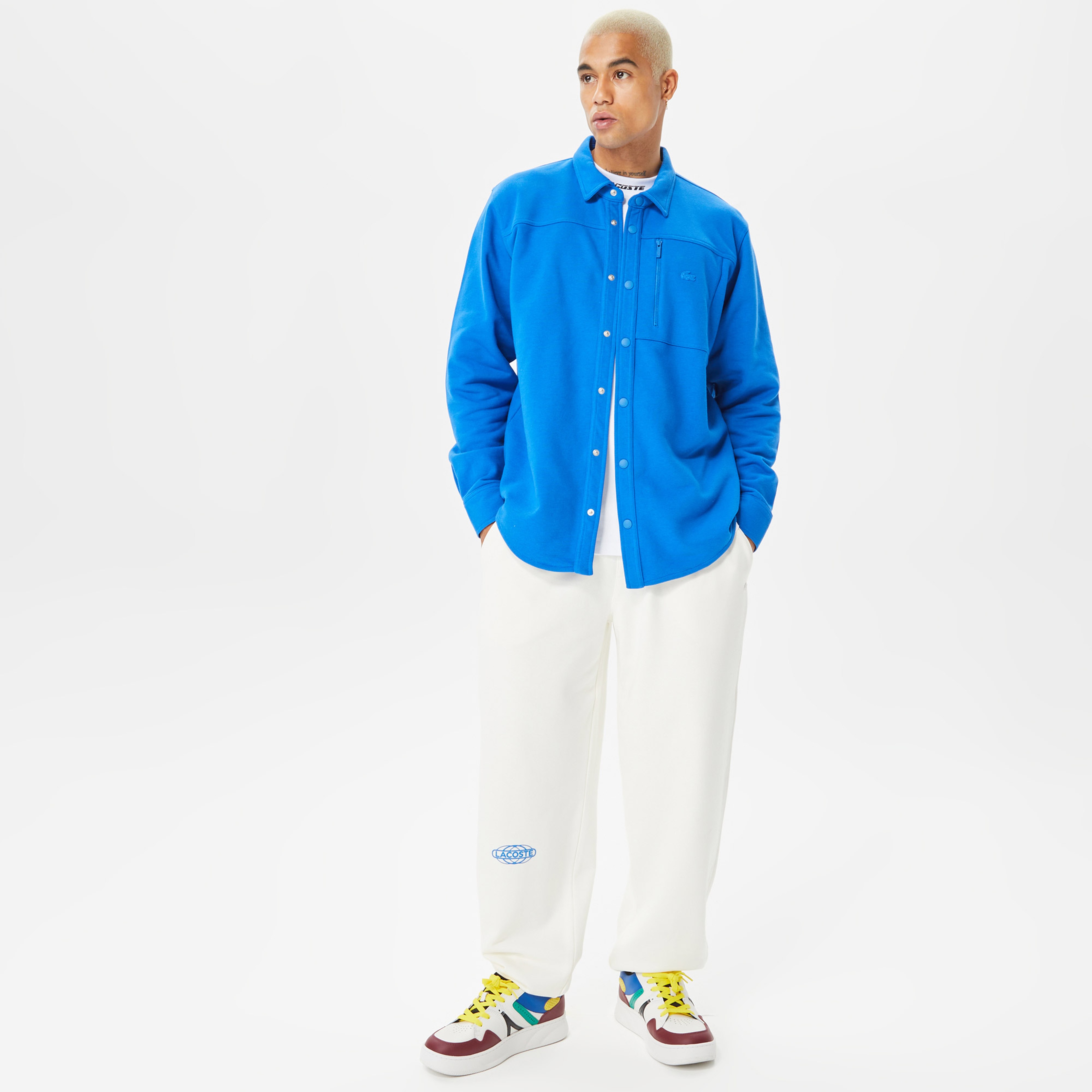 Lacoste House of SuperStep X Lacoste Erkek Beyaz Eşofman Altı