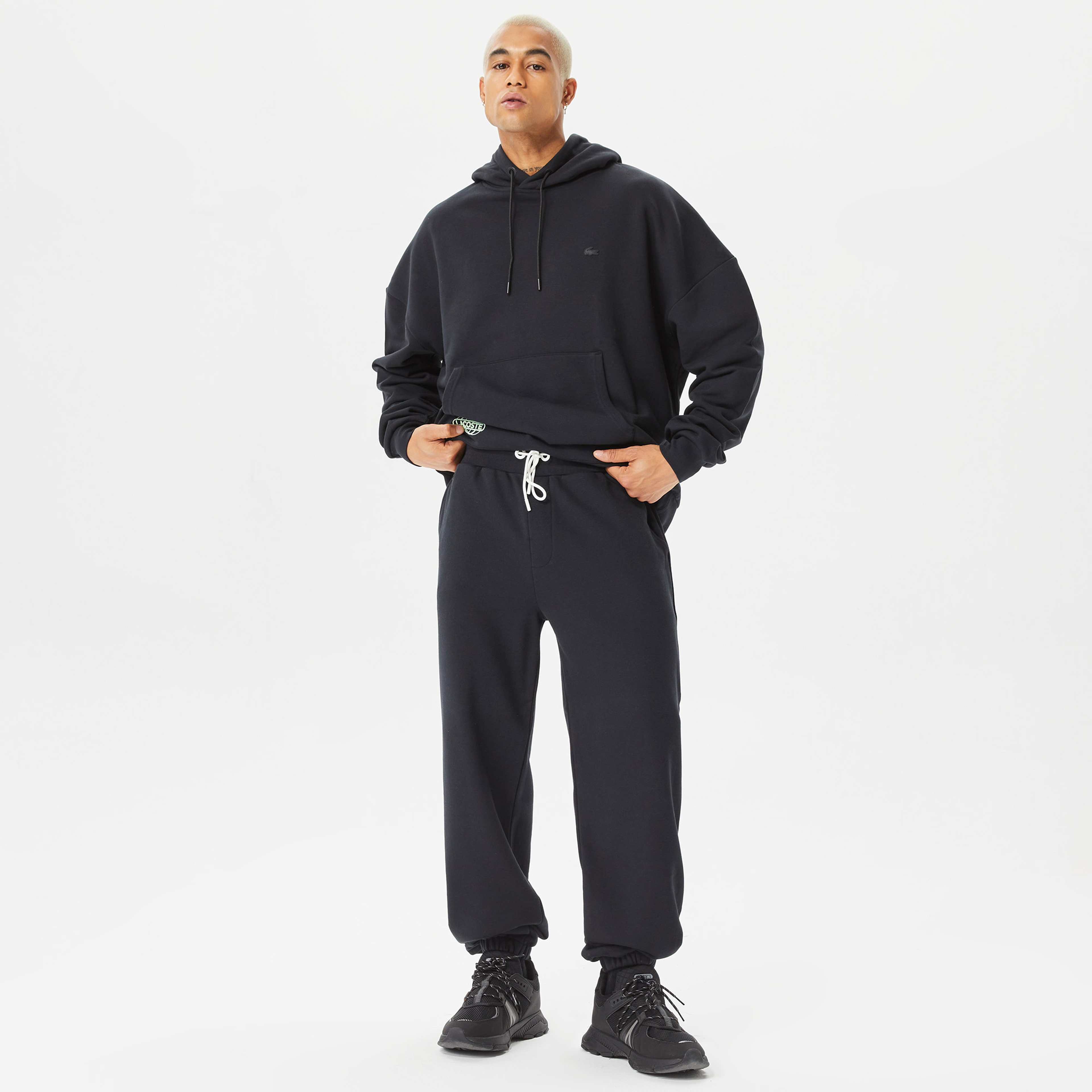 Lacoste House of SuperStep X Lacoste Erkek Siyah Eşofman Altı