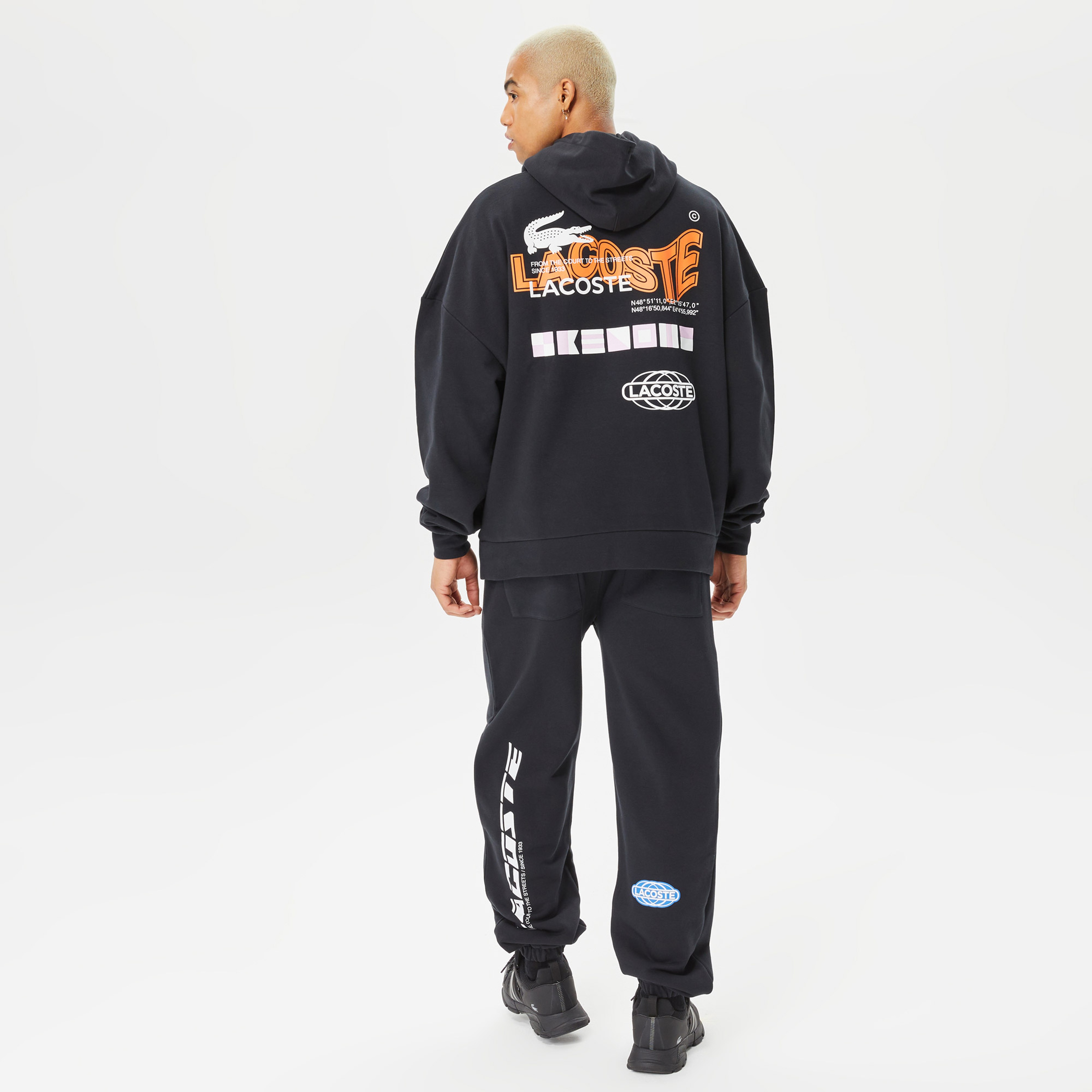 Lacoste House of SuperStep X Lacoste Erkek Siyah Eşofman Altı