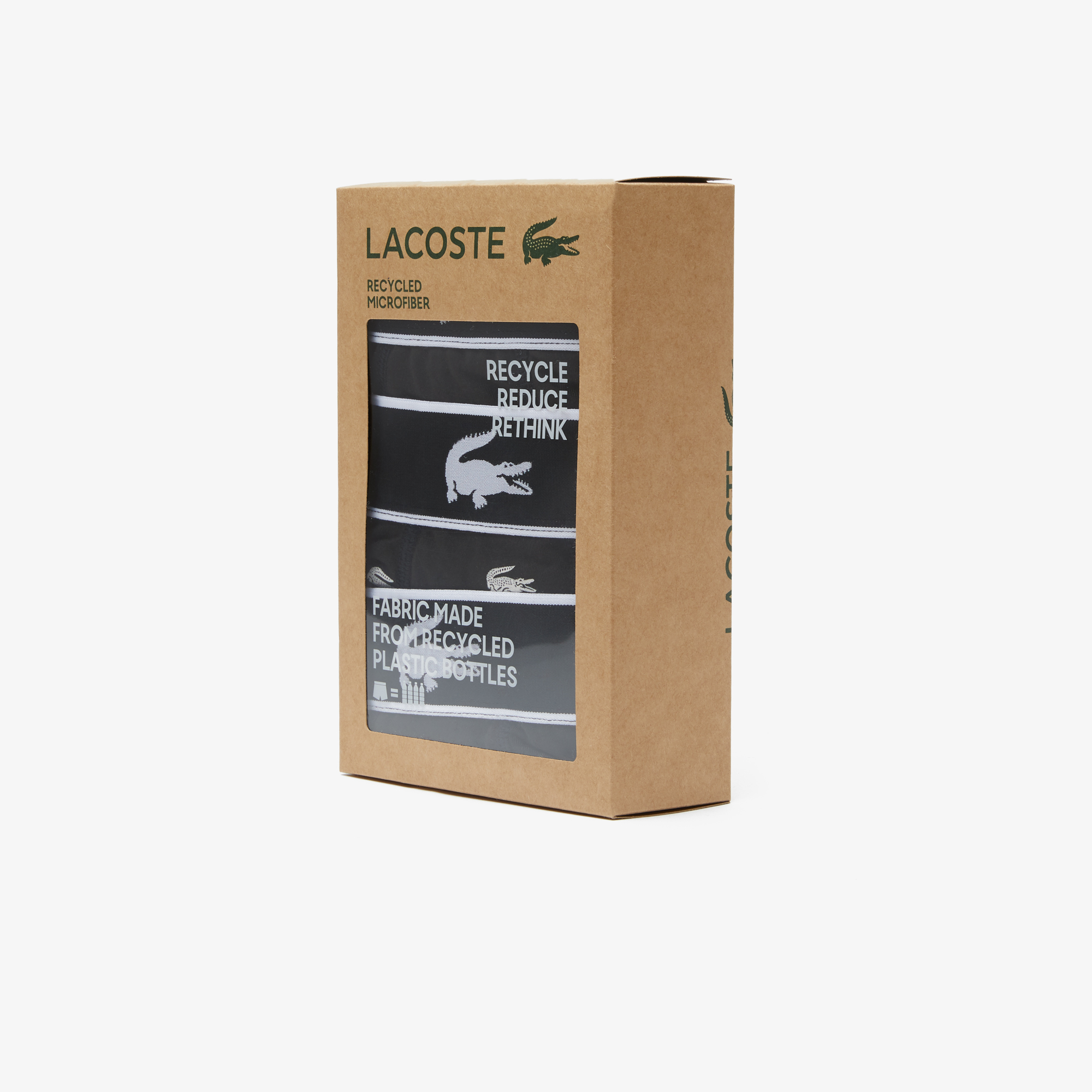 Lacoste Active Erkek Desenli 3'lü Siyah Boxer