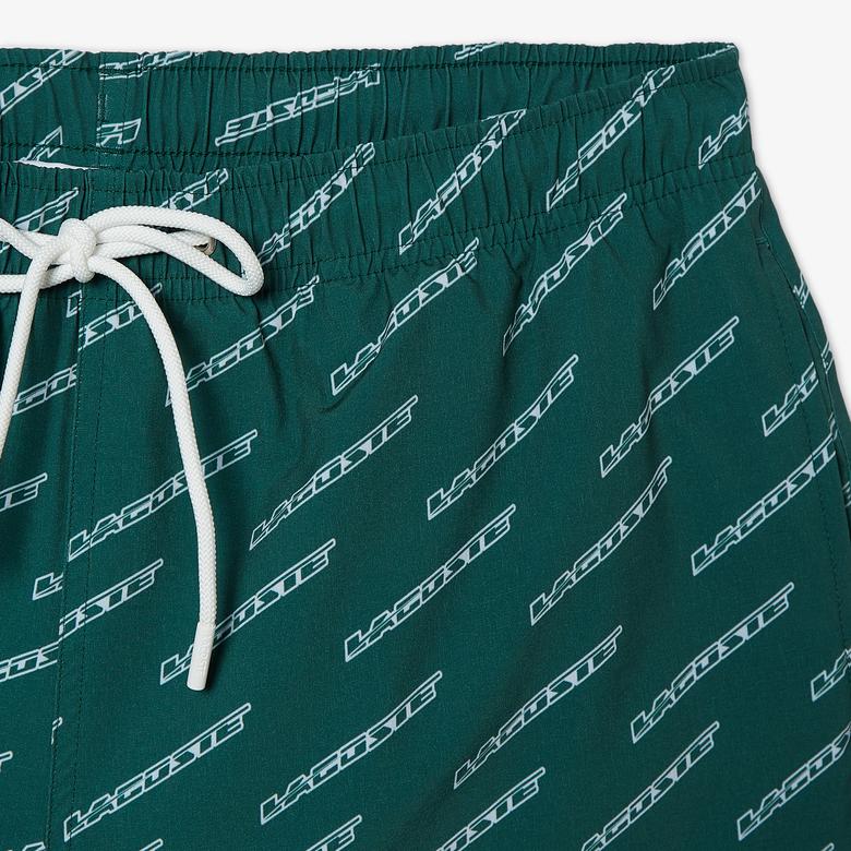 Erkek Baskılı Yeşil Mayo Şort