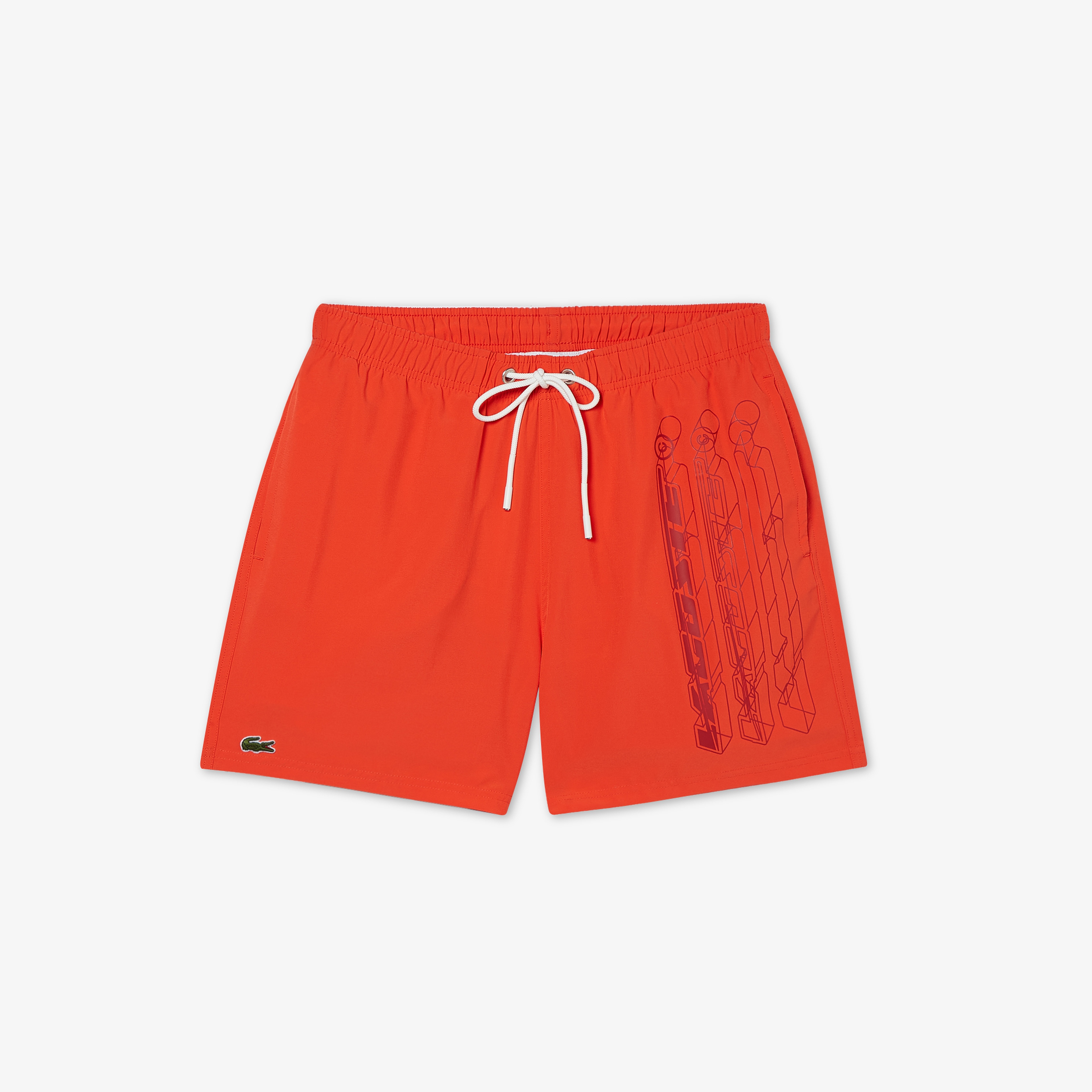 Erkek Baskılı Turuncu Mayo Şort