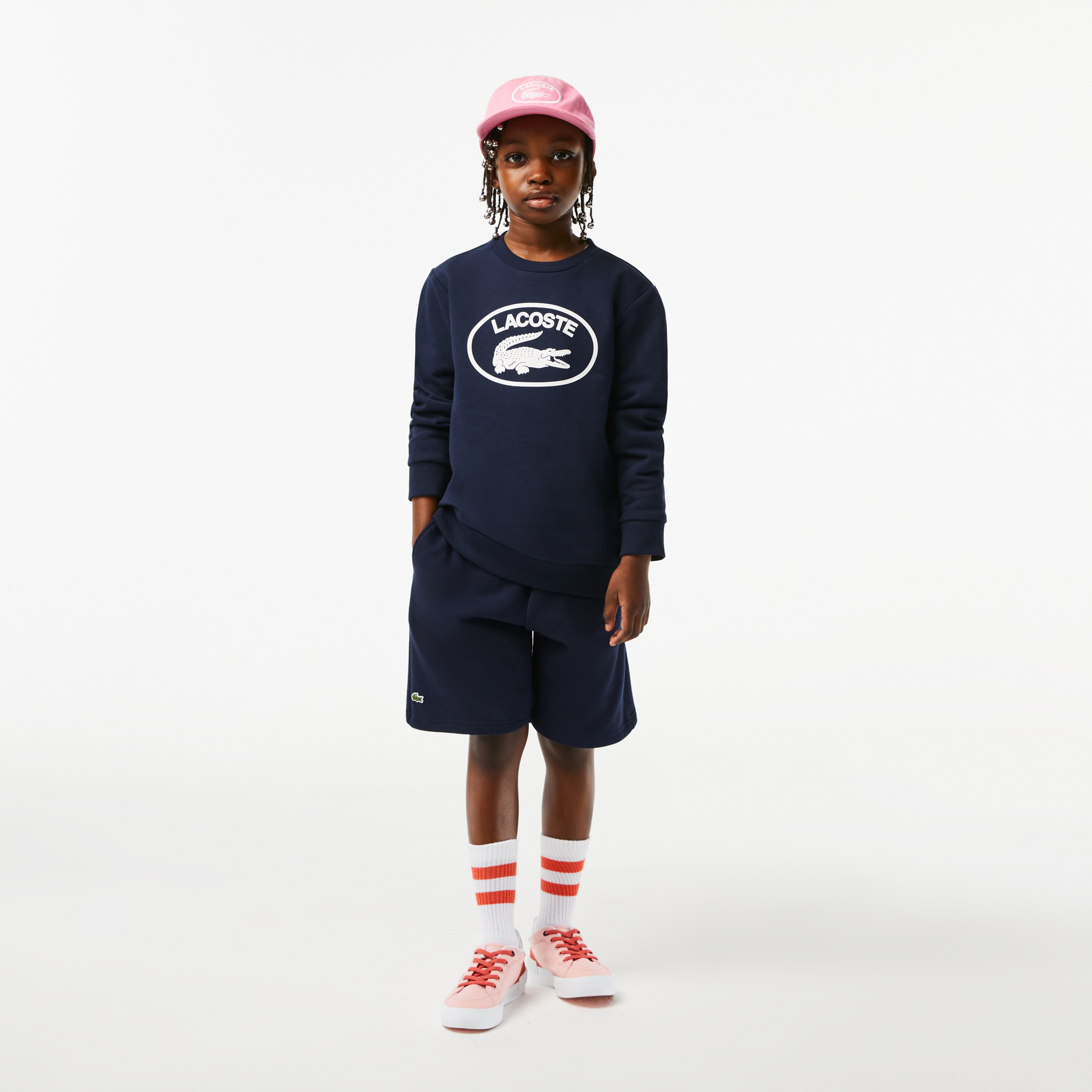 Çocuk Bisiklet Yaka Baskılı Lacivert Sweatshirt