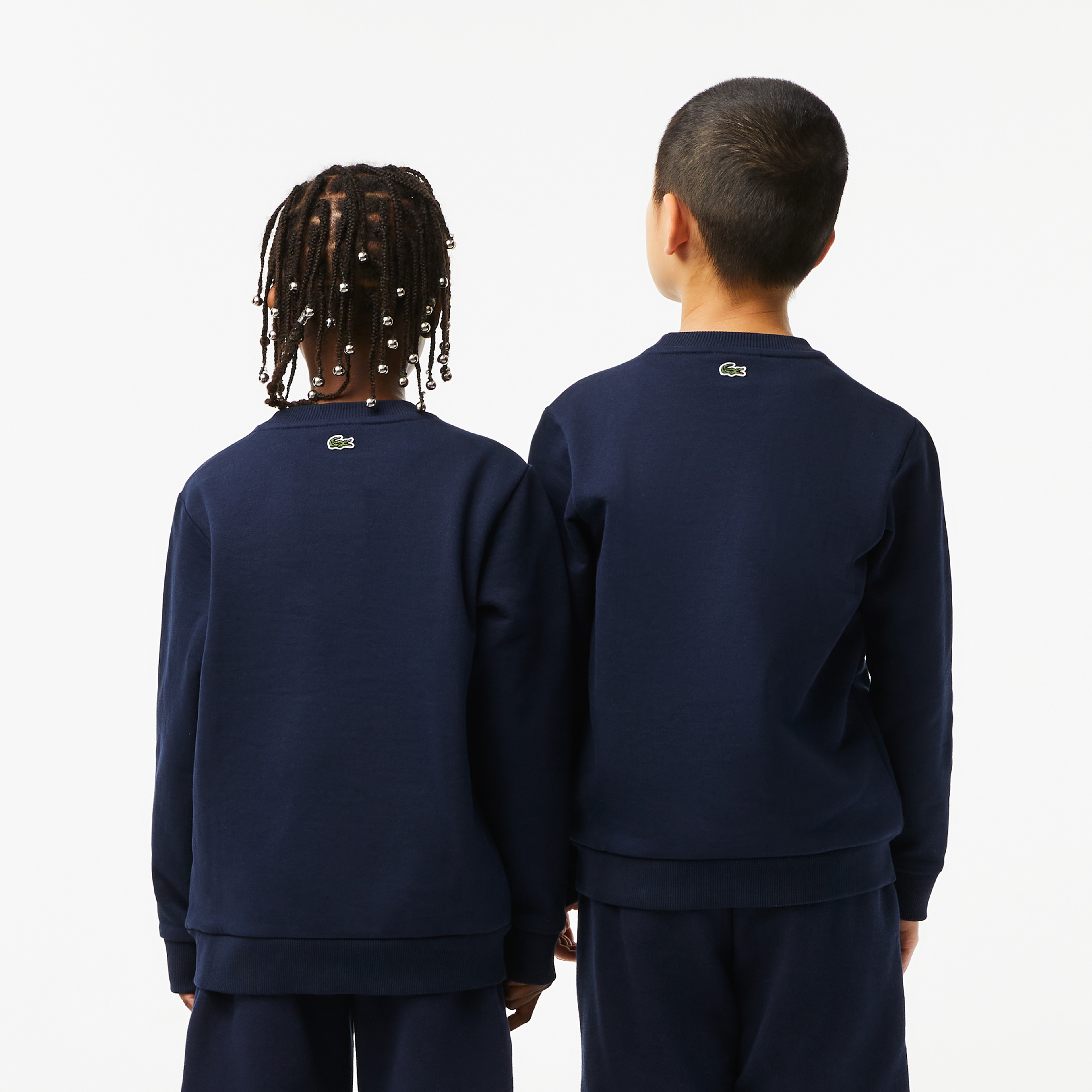 Çocuk Bisiklet Yaka Baskılı Lacivert Sweatshirt