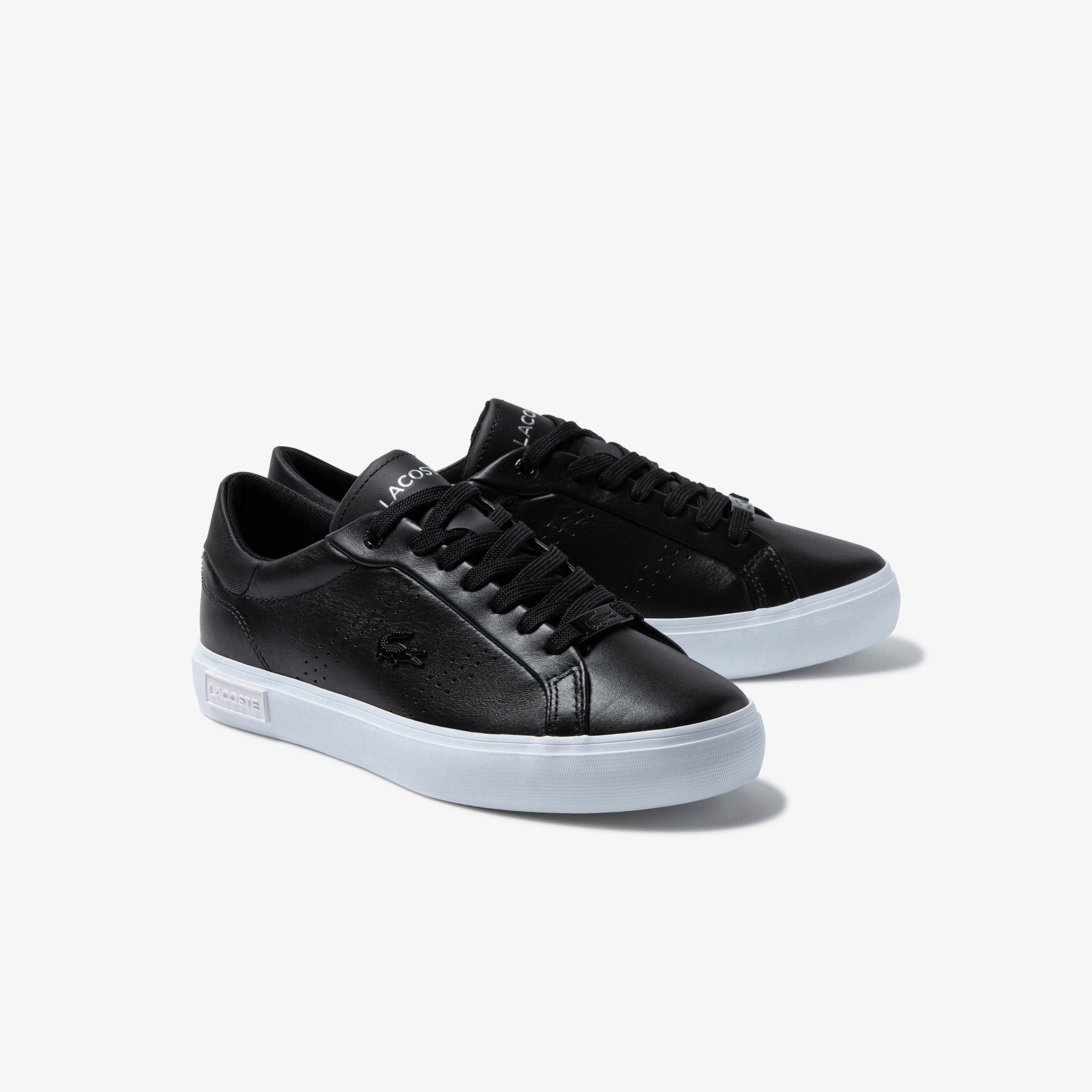 Lacoste Powercourt 2.0 Kadın Deri Siyah Sneaker
