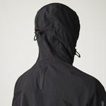 Lacoste Active Erkek Kapüşonlu Baskılı Renk Bloklu Siyah Yağmurluk