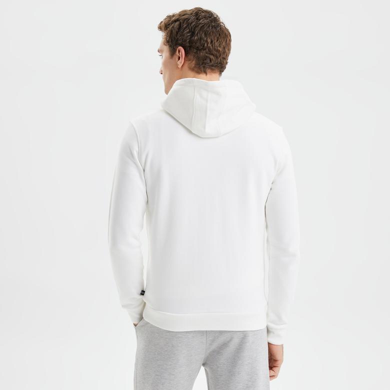 NAUTICA ERKEK BEYAZ STANDART FIT SWEATSHIRT