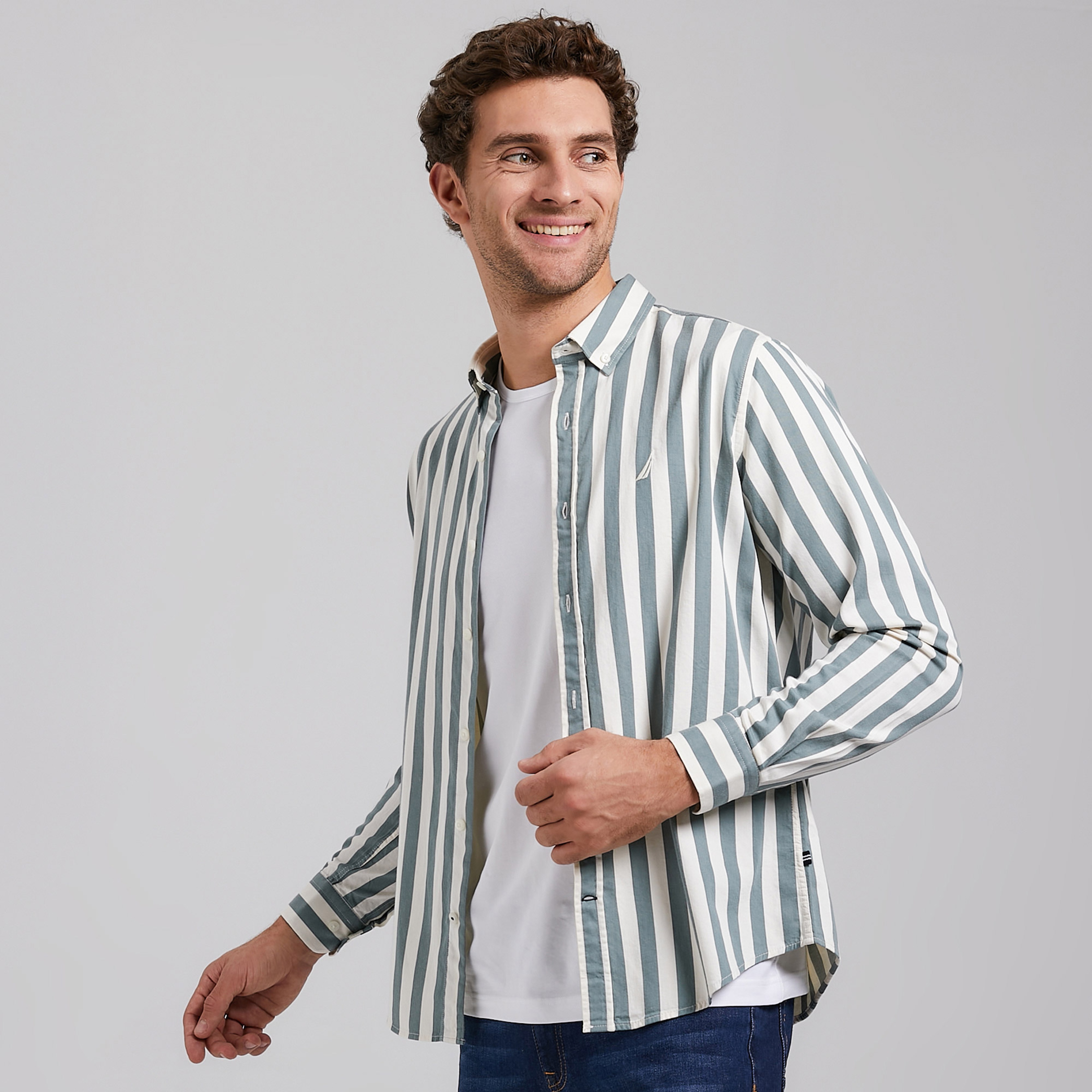 NAUTICA ERKEK YEŞİL UZUN KOLLU GÖMLEK