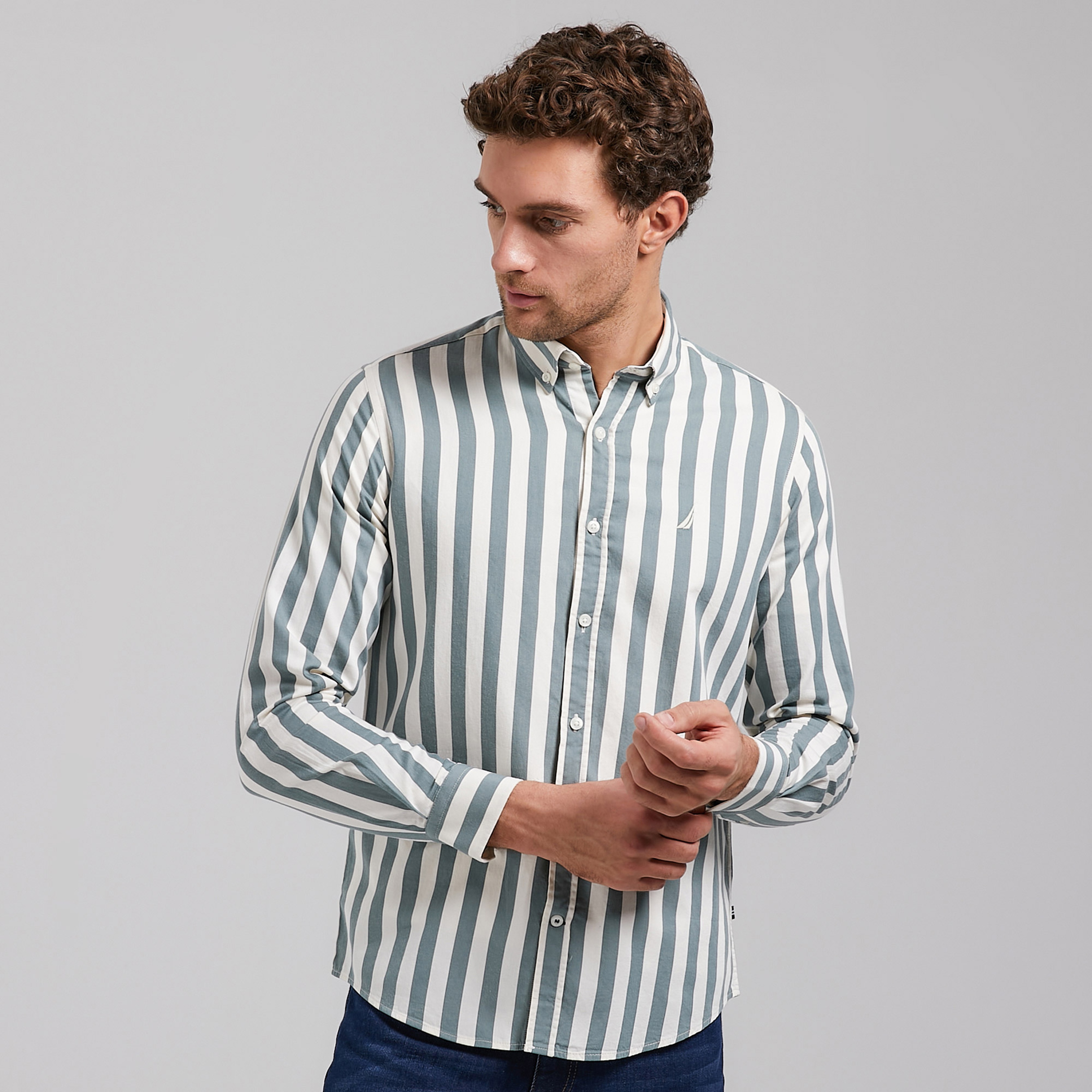 NAUTICA ERKEK YEŞİL UZUN KOLLU GÖMLEK